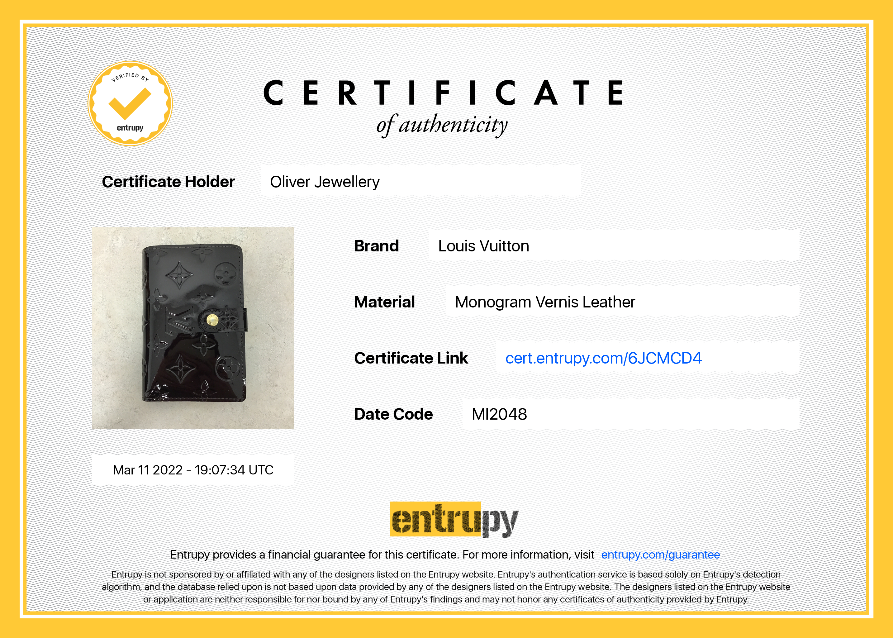 Louis Vuitton Monogram Vernis Patent Leather French Purse Wallet