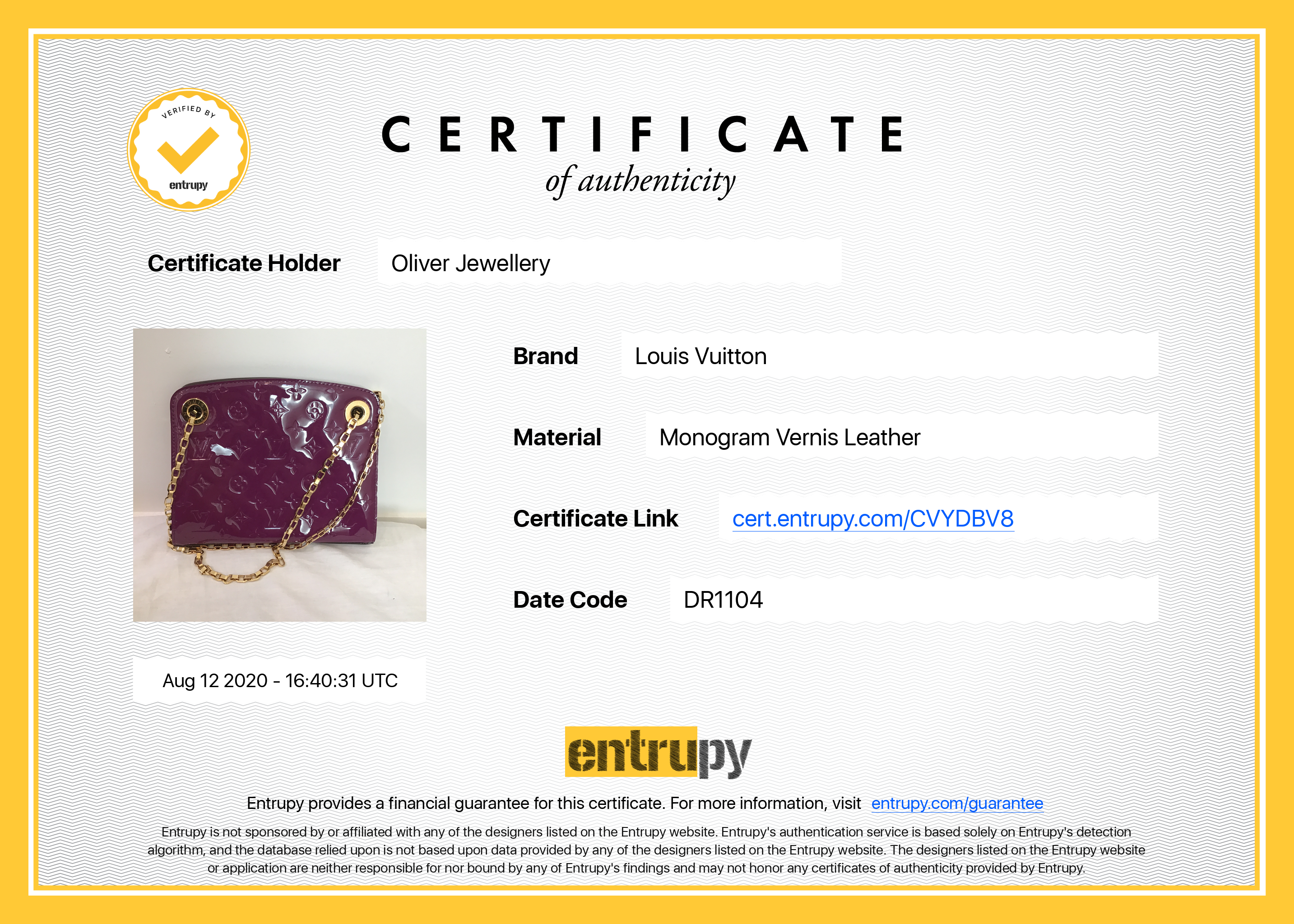 Louis Vuitton Monogram Vernis Virginia PM