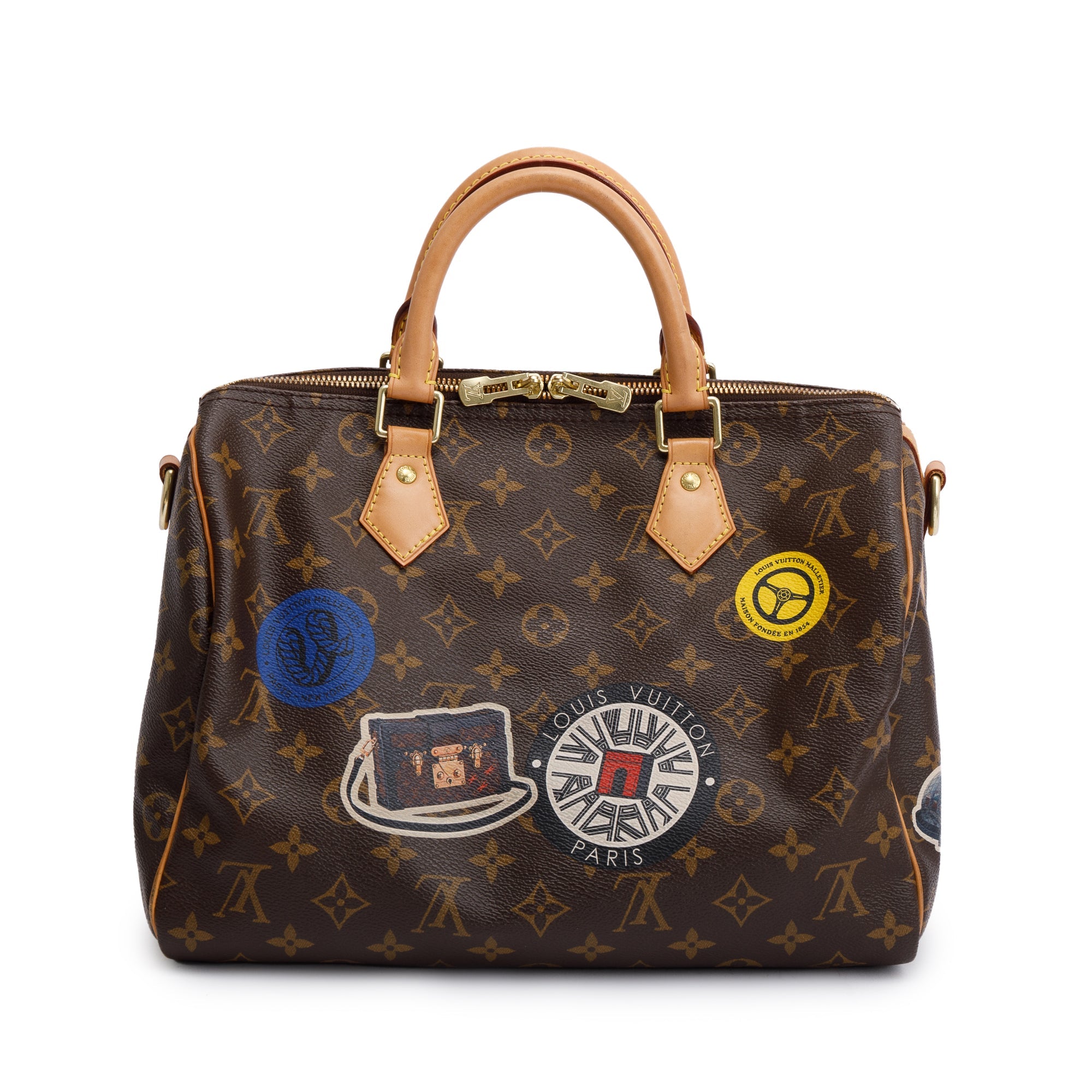 Louis Vuitton Monogram World Tour Speedy Bandouliere 30 w/ Strap