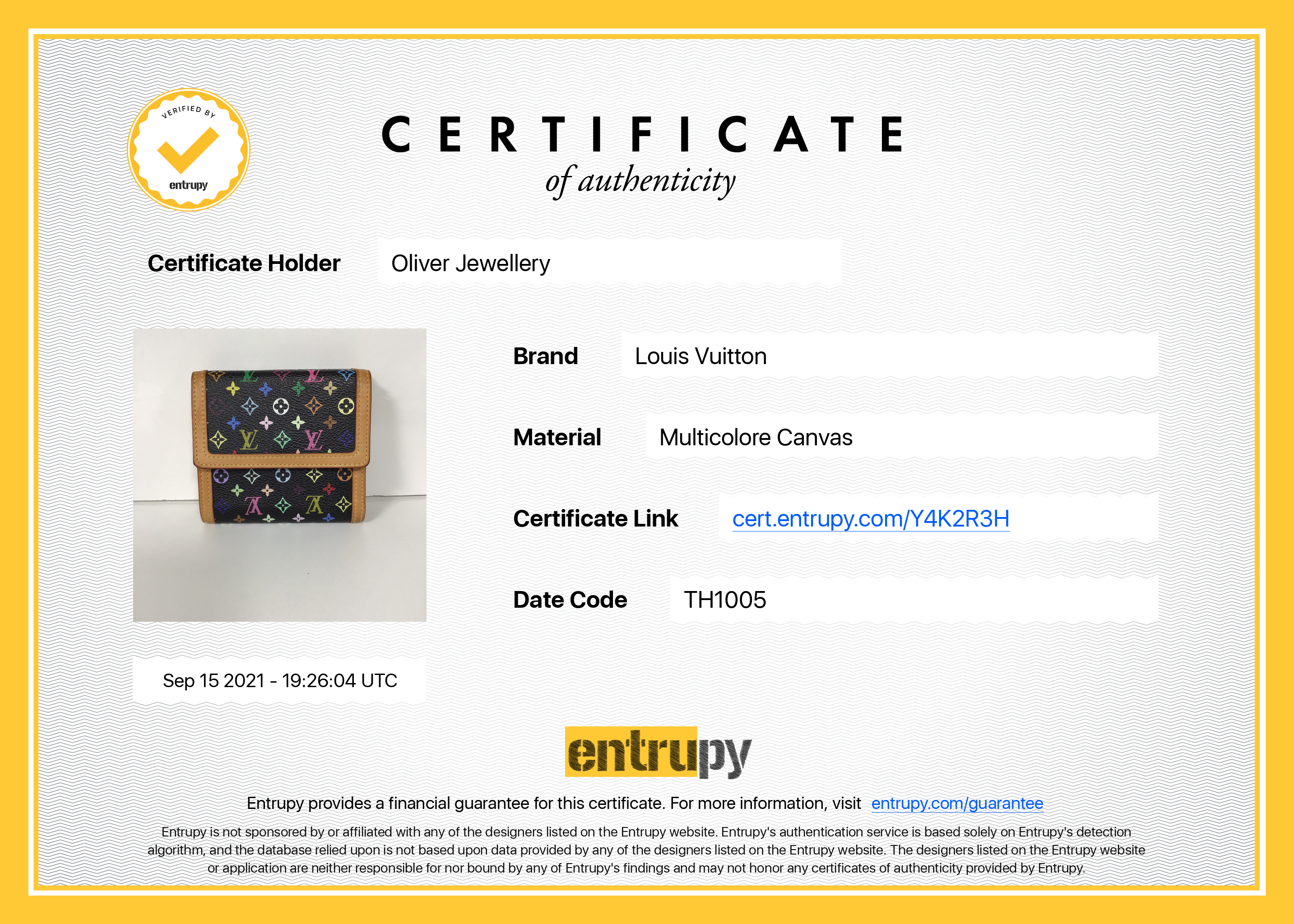 Louis Vuitton Multicolore Elise Wallet