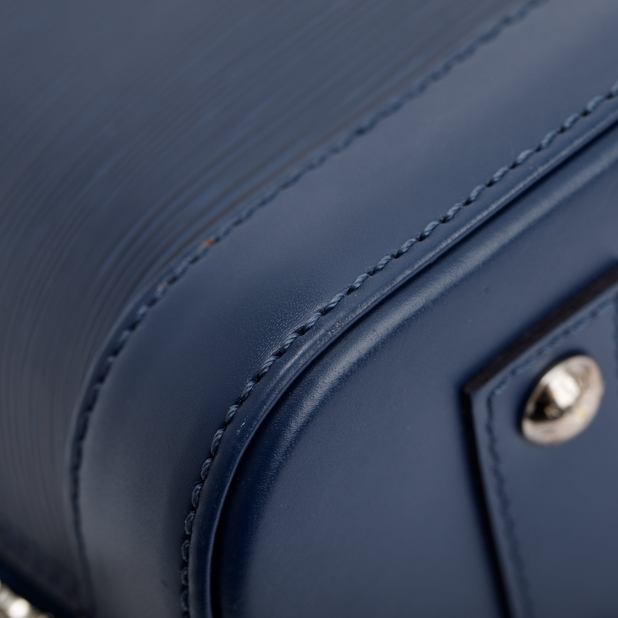 Louis Vuitton Navy Epi Leather Alma BB w/ Strap