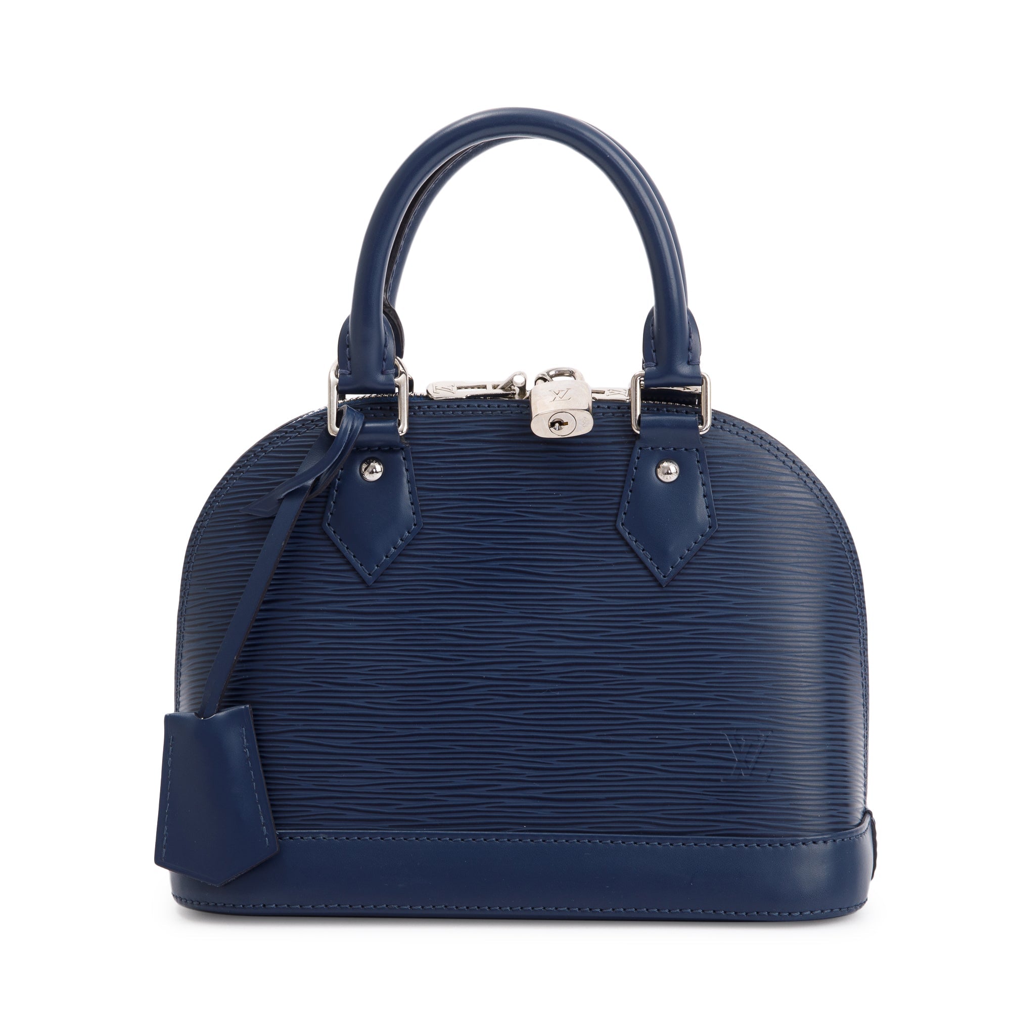 Louis Vuitton Navy Epi Leather Alma BB w/ Strap