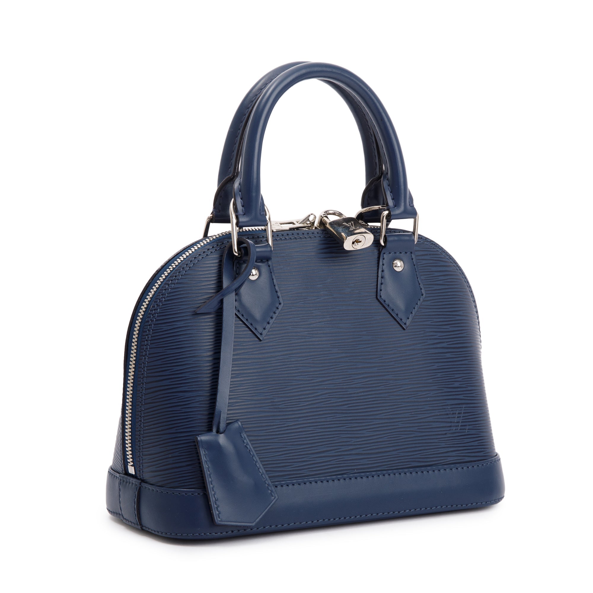 Louis Vuitton Navy Epi Leather Alma BB w/ Strap