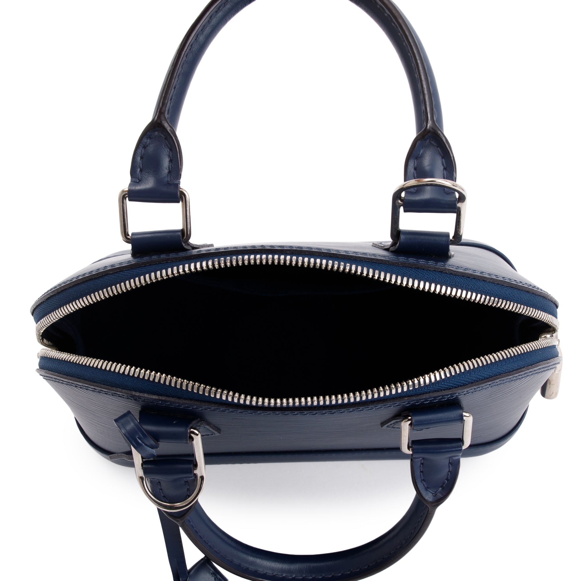 Louis Vuitton Navy Epi Leather Alma BB w/ Strap