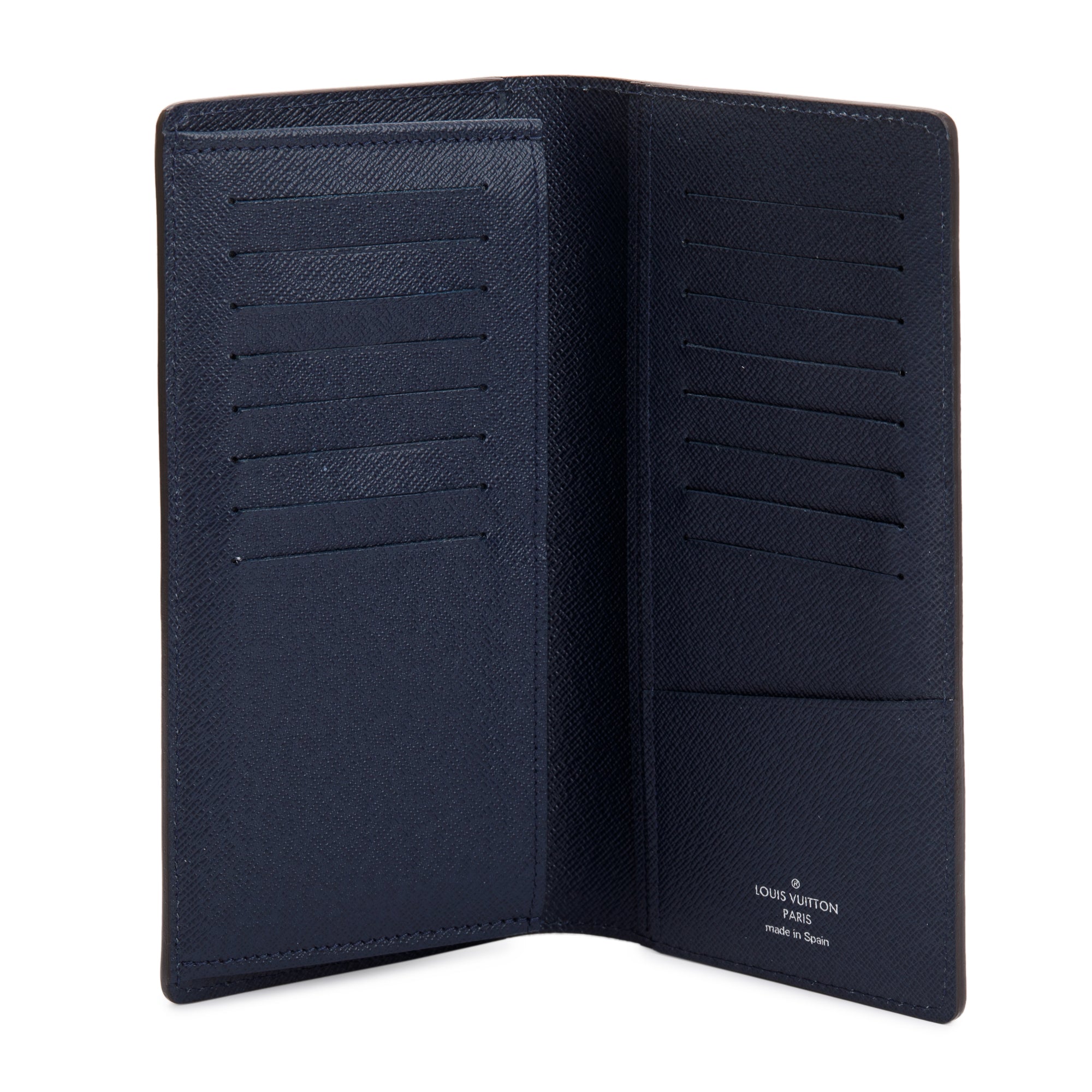 Louis Vuitton Navy Epi Leather Brazza Wallet w/ Box