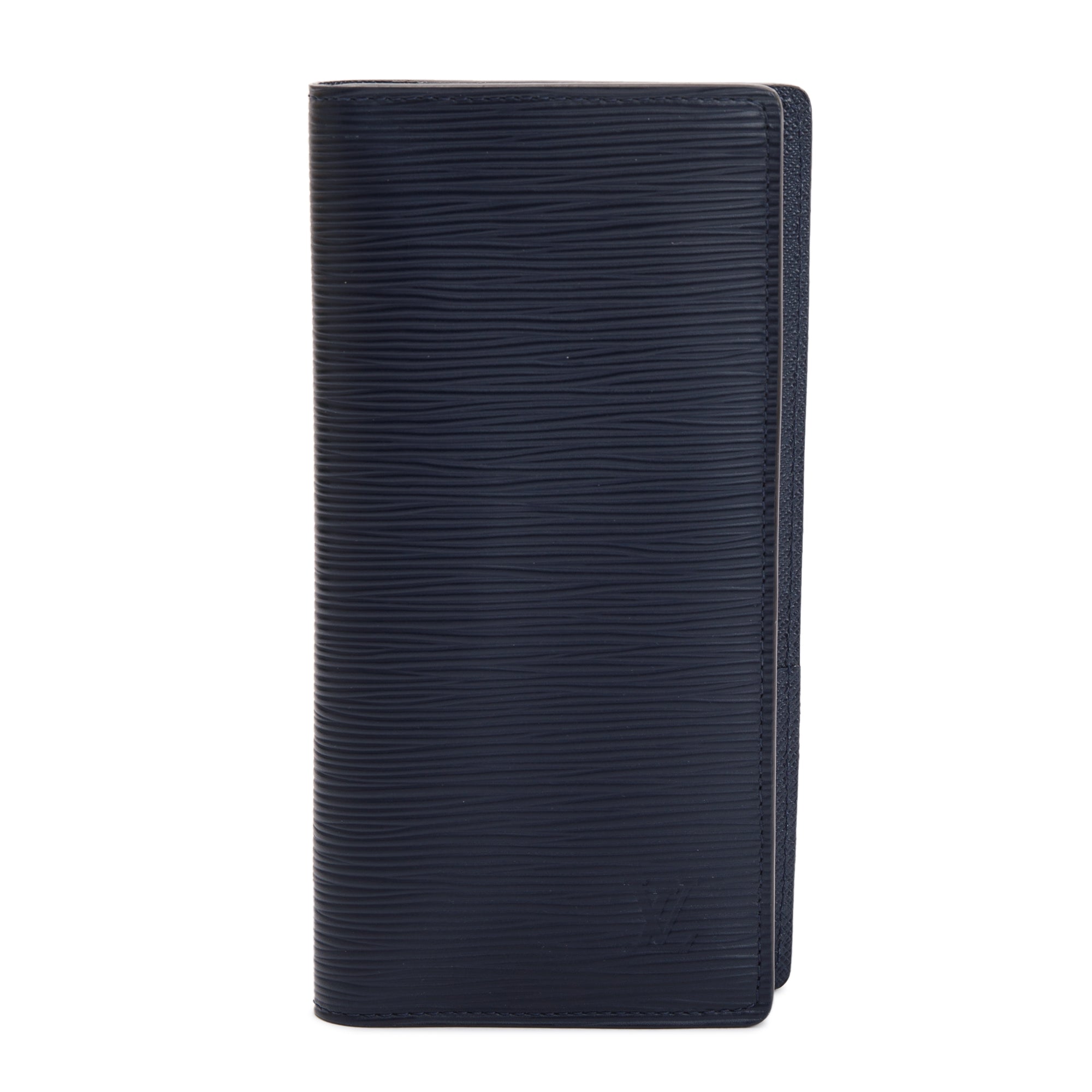 Louis Vuitton Navy Epi Leather Brazza Wallet w/ Box