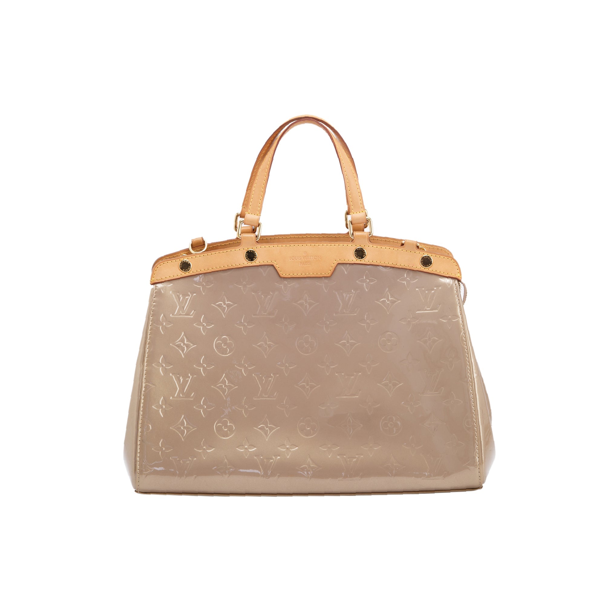 Louis Vuitton Neutral Monogram Vernis Brea MM w/ Strap