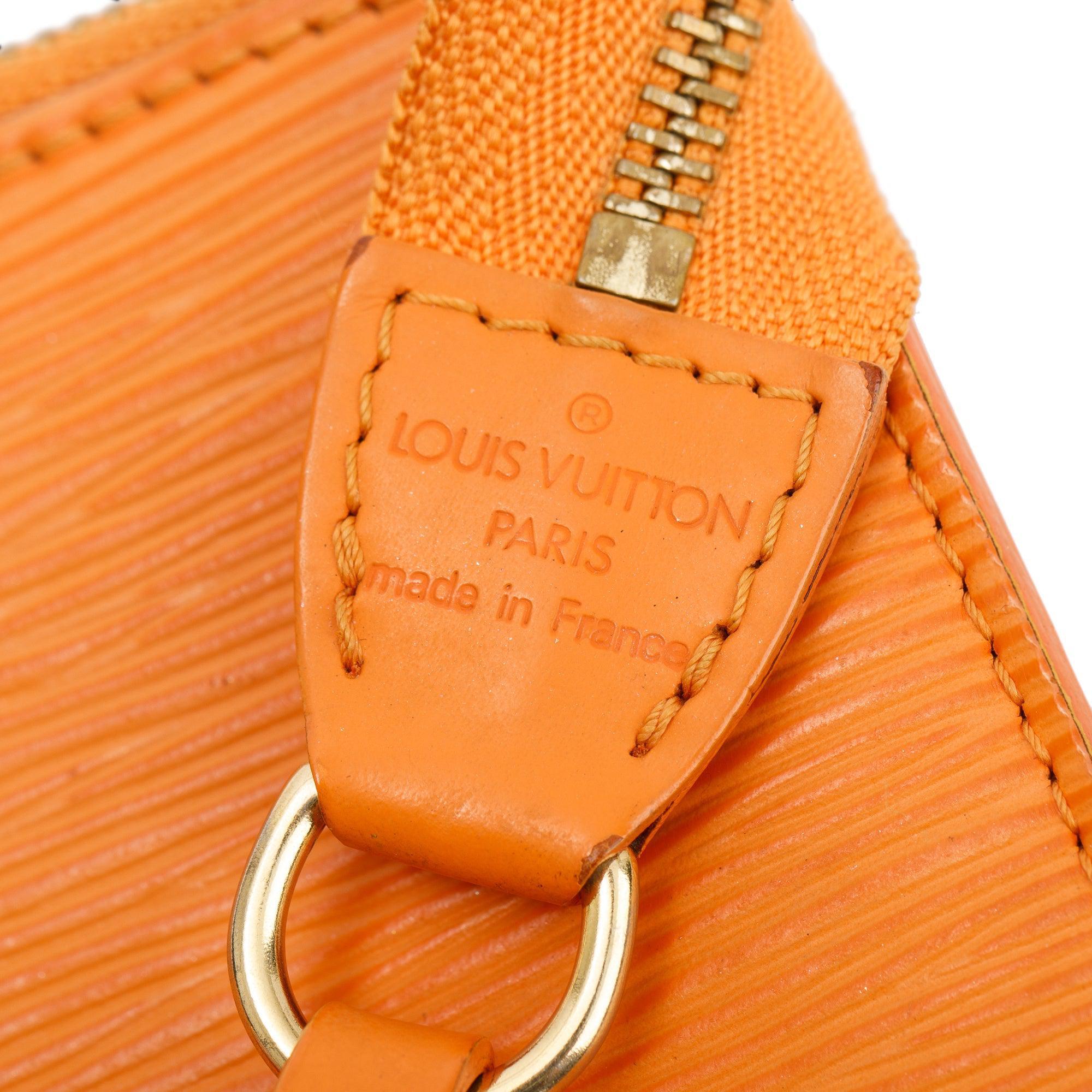 Louis Vuitton Orange Epi Leather Pochette Accessoires 24