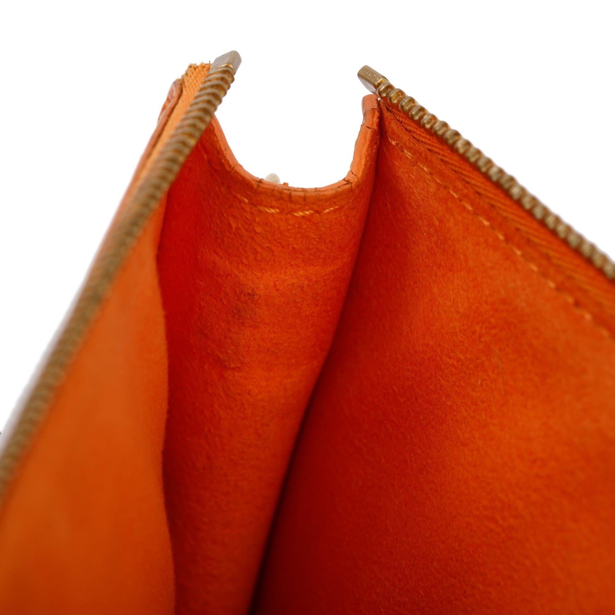 Louis Vuitton Orange Epi Leather Pochette Accessoires 24
