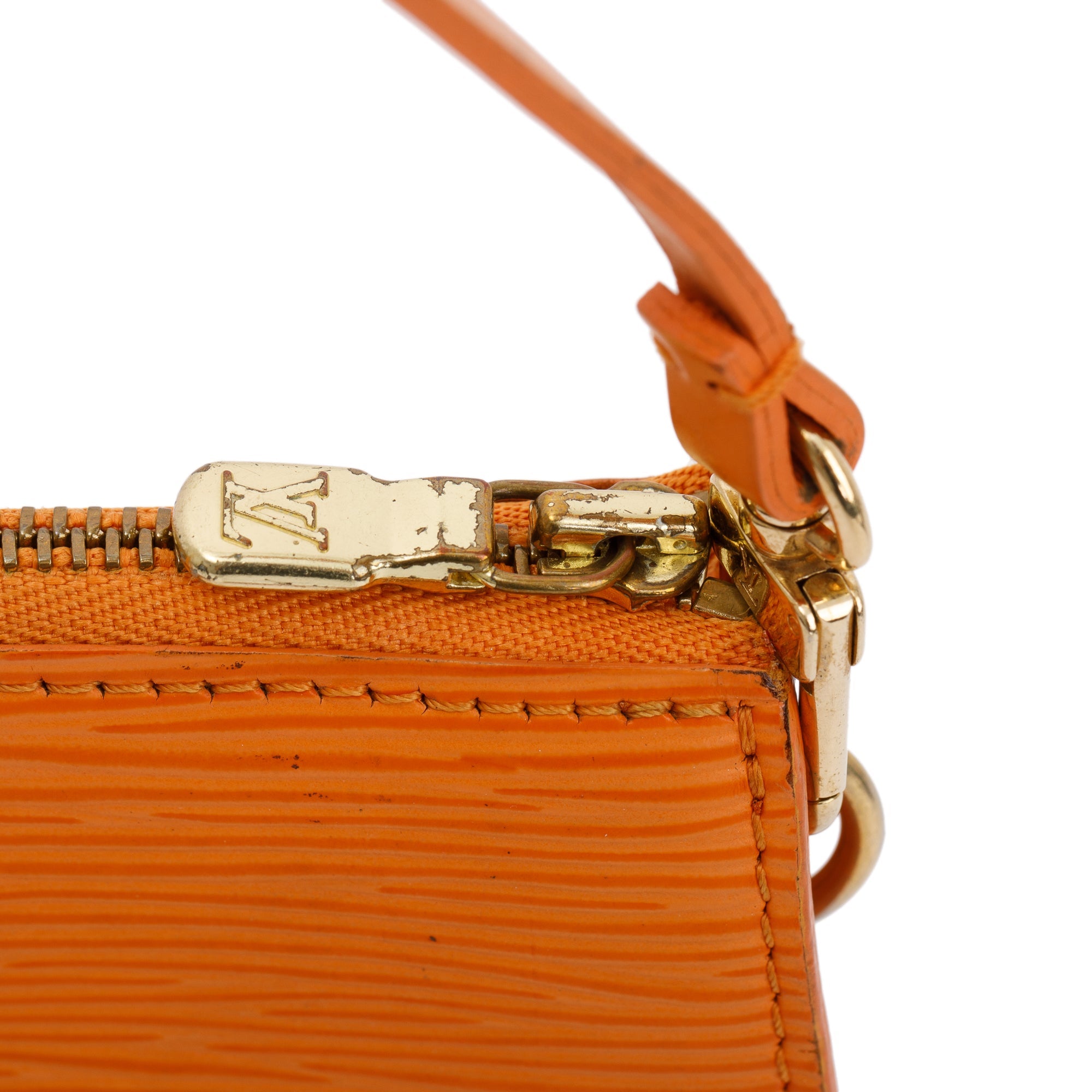Louis Vuitton Orange Epi Leather Pochette Accessoires 24