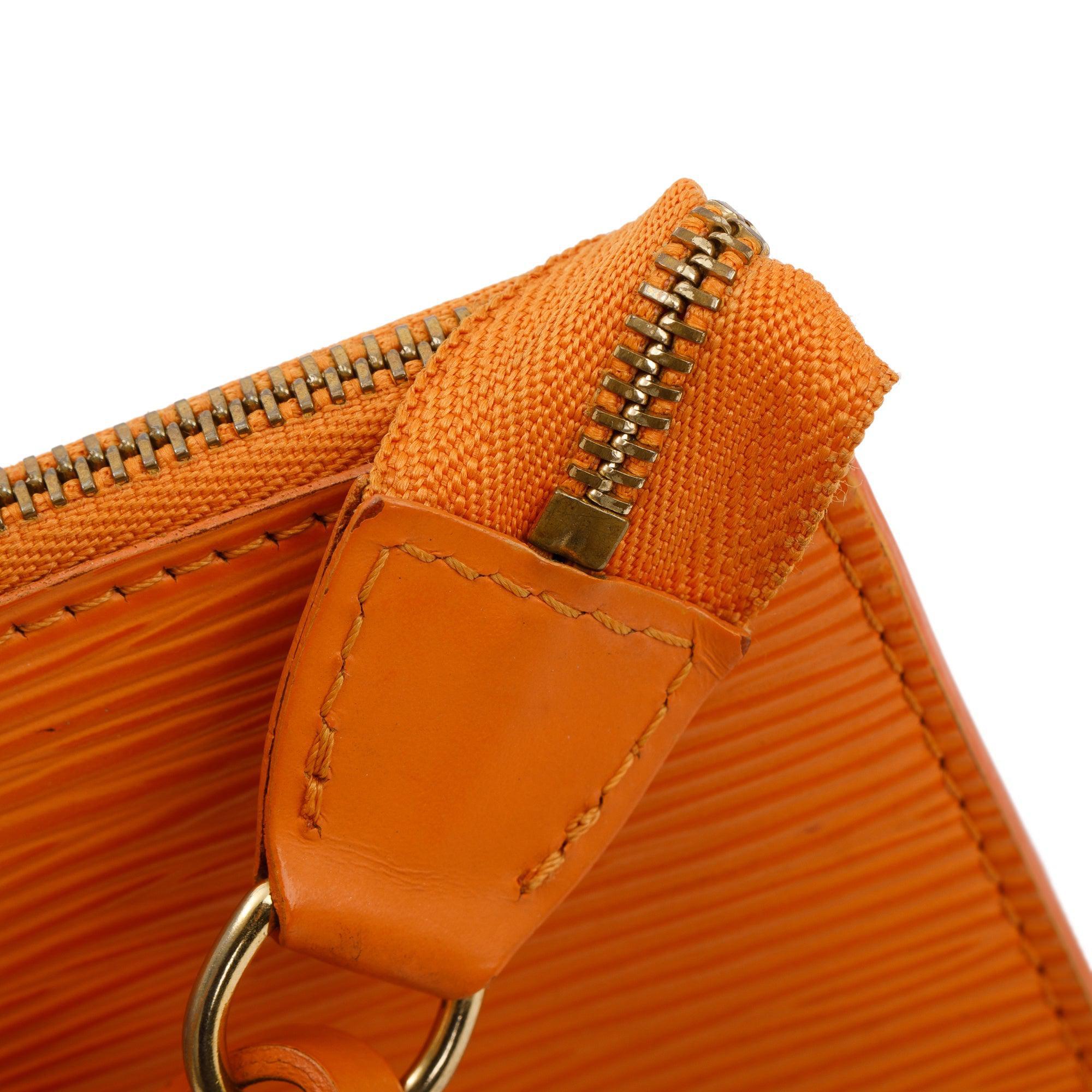 Louis Vuitton Orange Epi Leather Pochette Accessoires 24