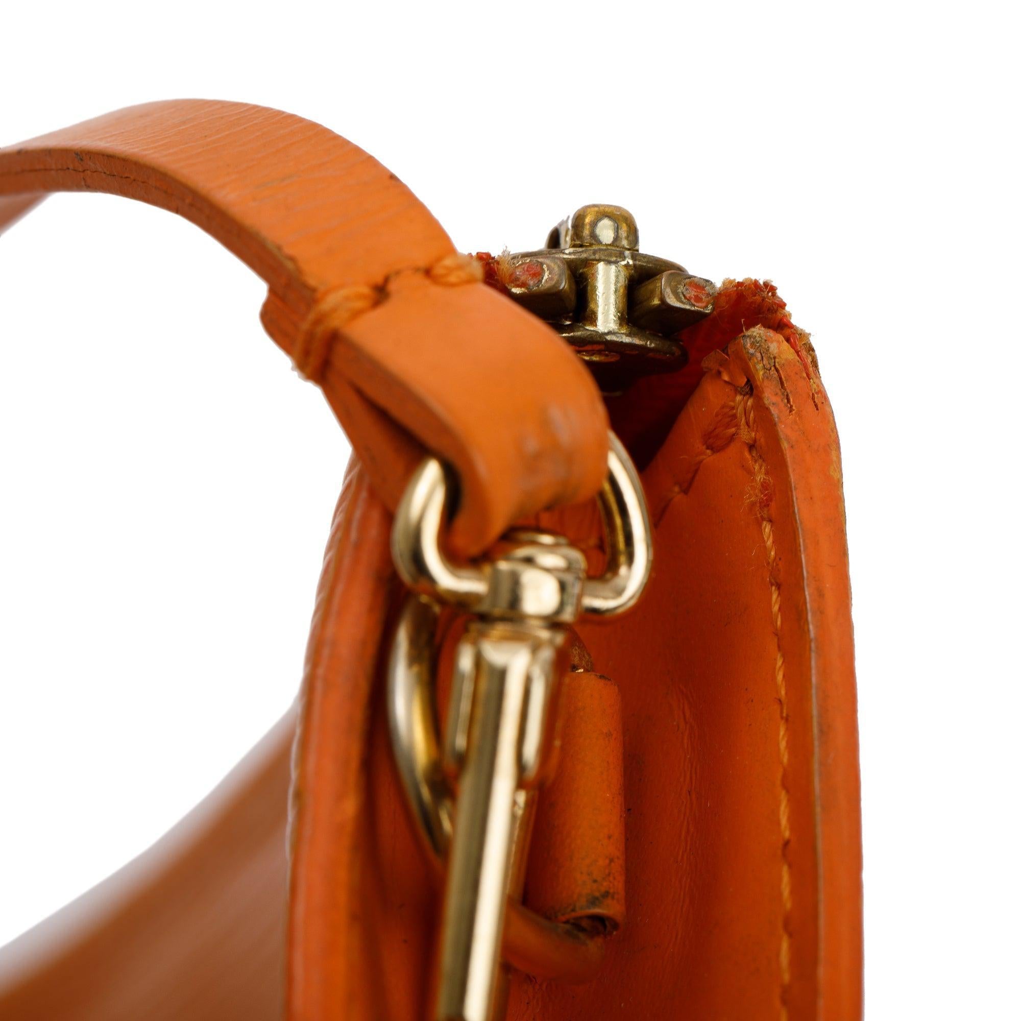 Louis Vuitton Orange Epi Leather Pochette Accessoires 24