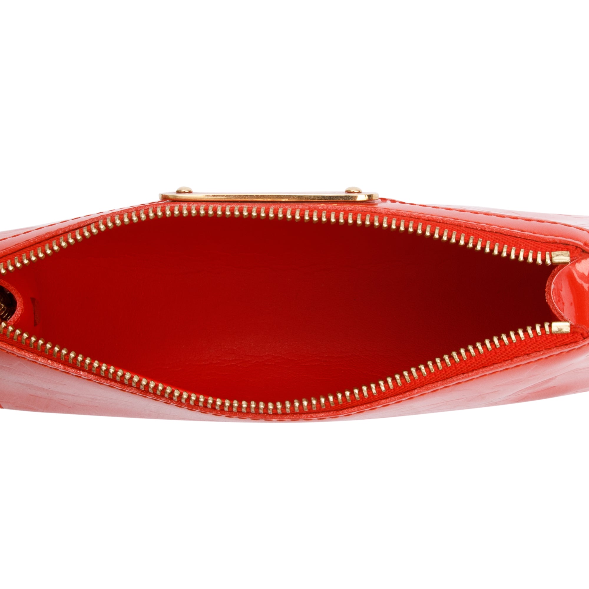 Louis Vuitton Orange Monogram Vernis Leather Trousse Cosmetic Pouch