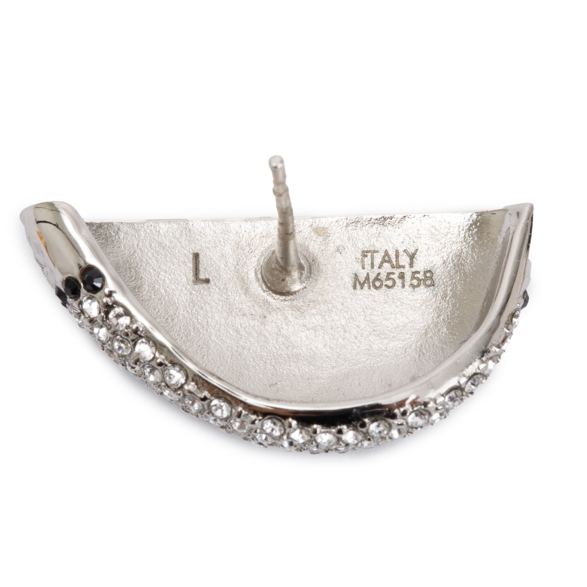 Louis Vuitton Palladium-Plated Crystal Bionic Earrings Node w/ Box