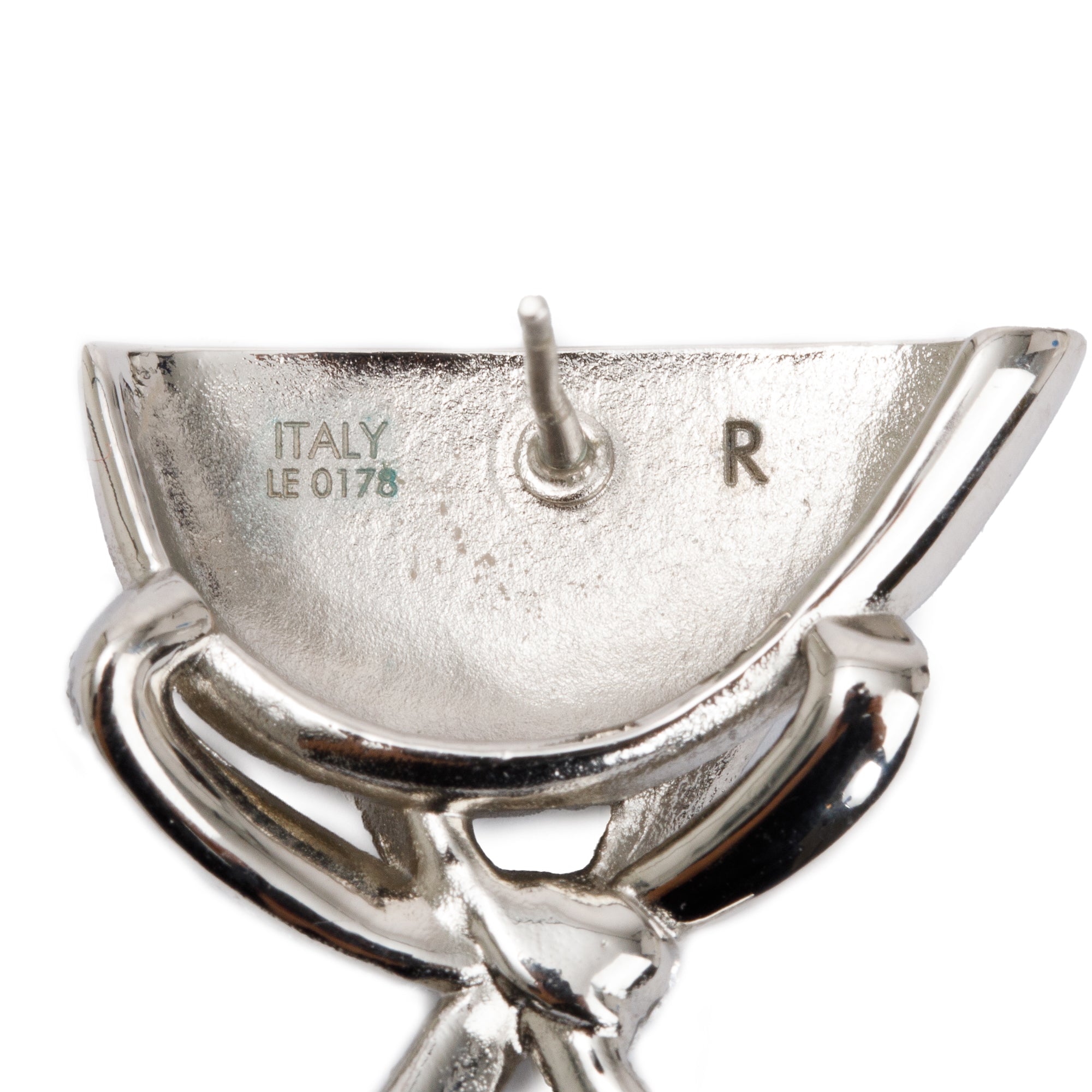 Louis Vuitton Palladium-Plated Crystal Bionic Earrings Node w/ Box