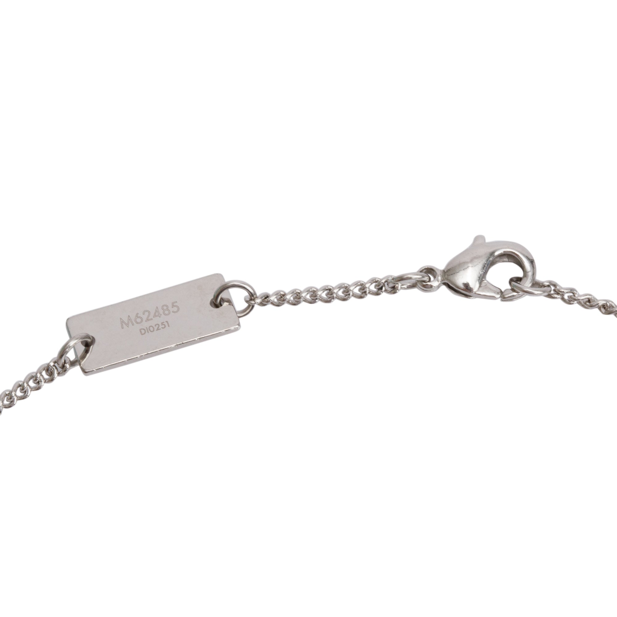Louis Vuitton Palladium-Plated Monogram Charms Pendant Necklace w/ Box
