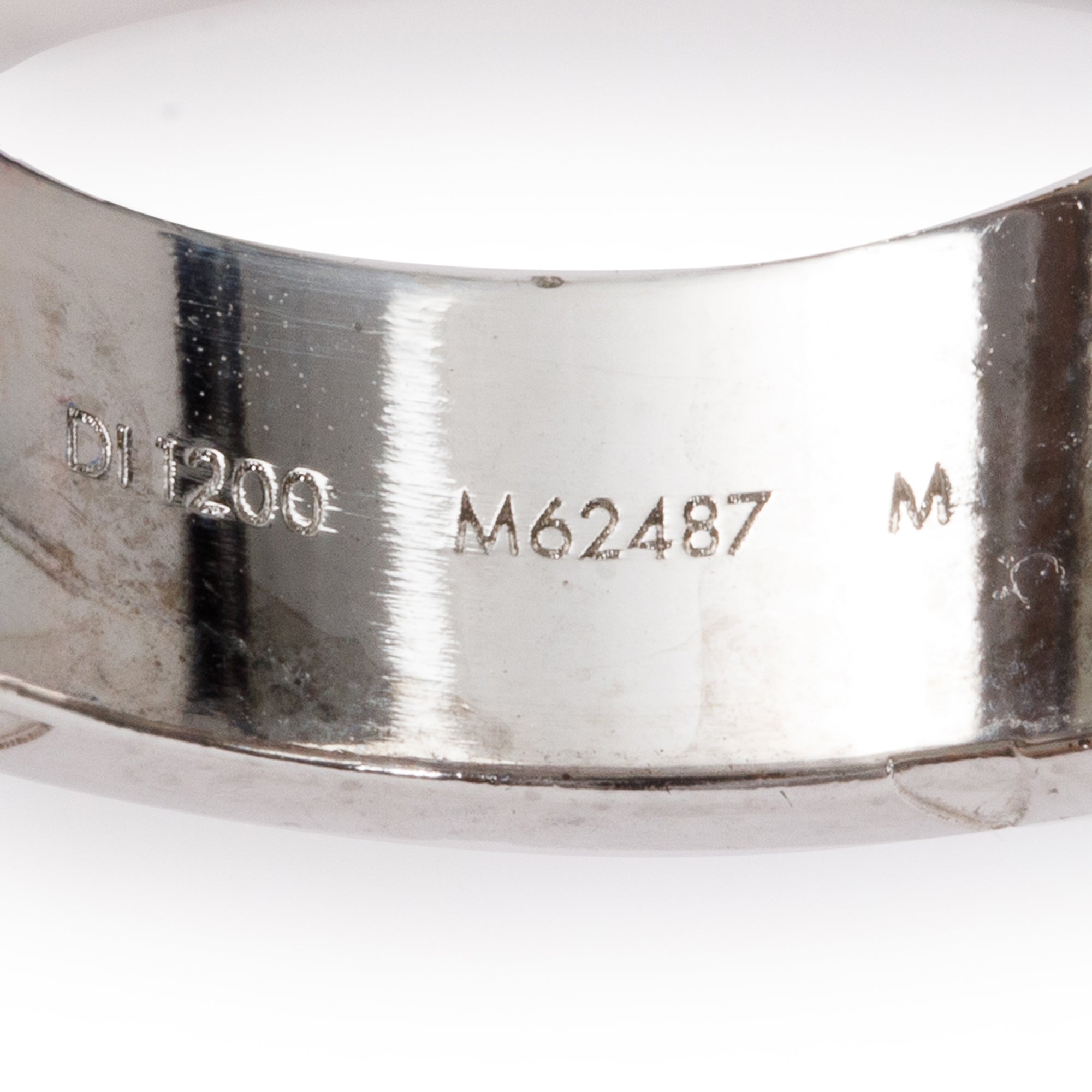 Louis Vuitton Palladium Plated Monogram Signet Ring, Size M 9