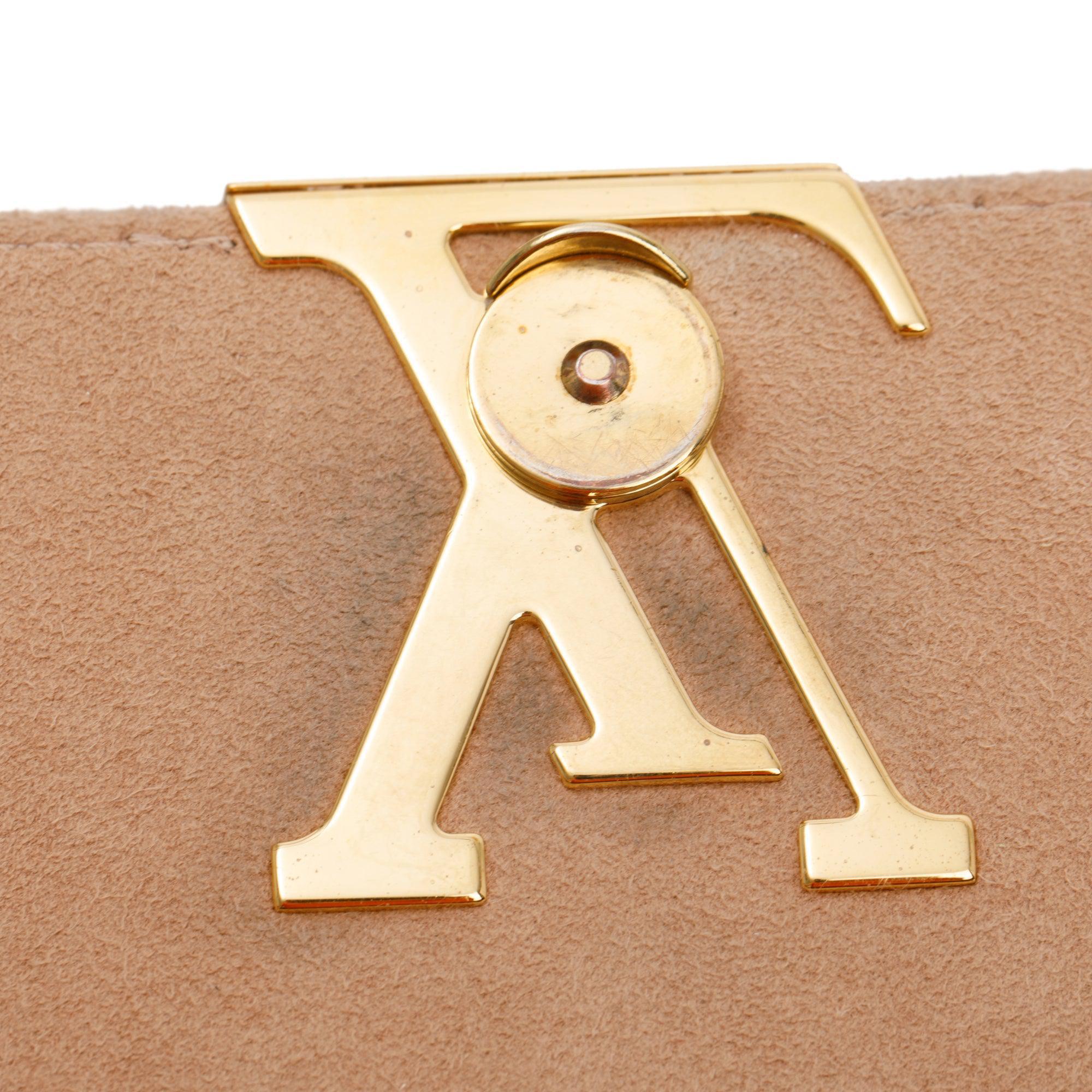 Louis Vuitton Pink Calfskin Louise Chain Clutch GM w/ Box