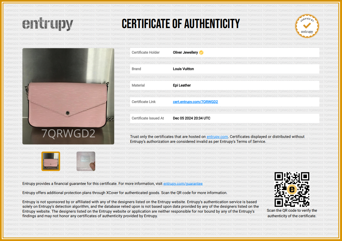 Louis Vuitton Pink Epi Leather Felicie Pochette Bag w/ Box & Inserts