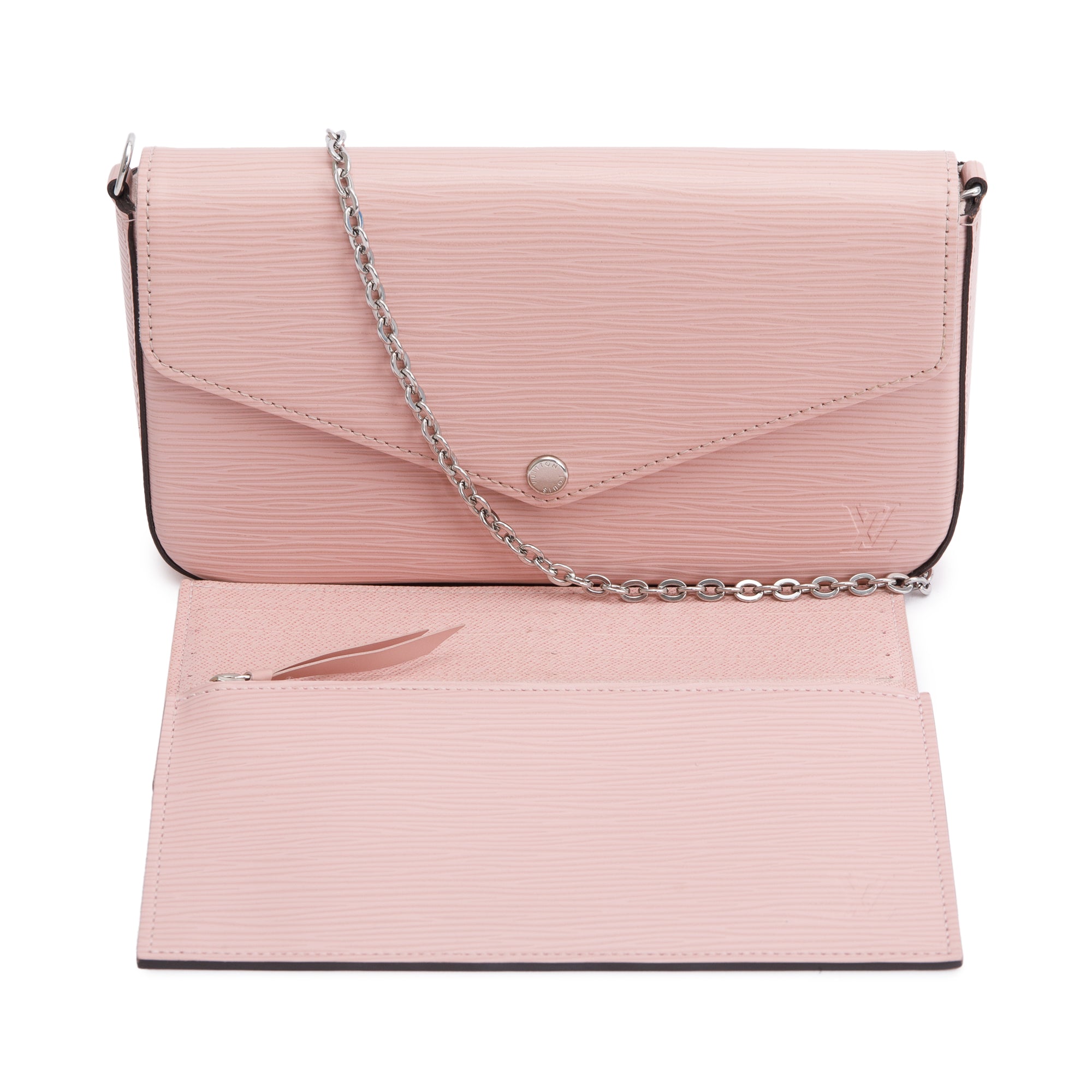 Louis Vuitton Pink Epi Leather Felicie Pochette Bag w/ Box & Inserts