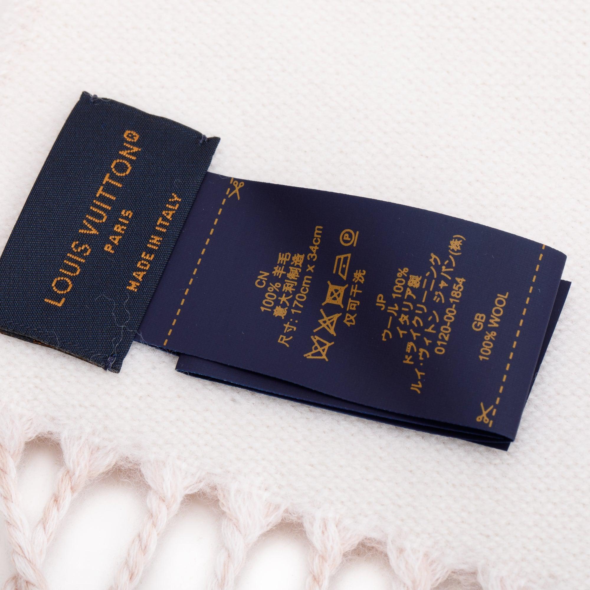 Louis Vuitton Pink LV Essential Monogram Wool Shine Scarf w/ Box