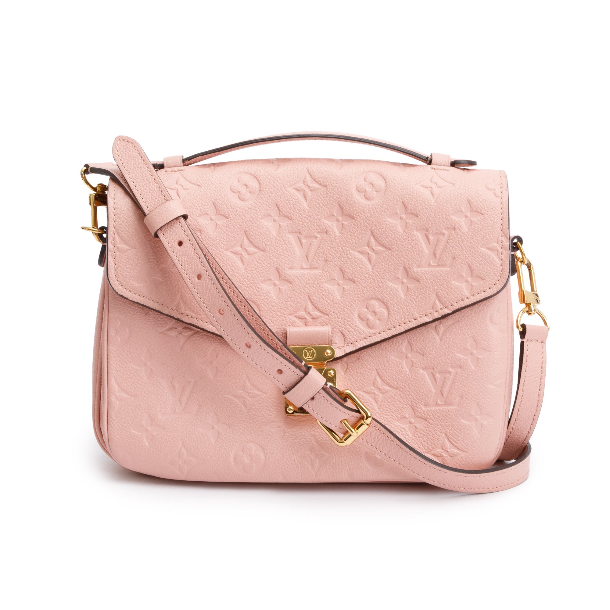 Louis Vuitton Pink Monogram Empreinte Leather Pochette Metis