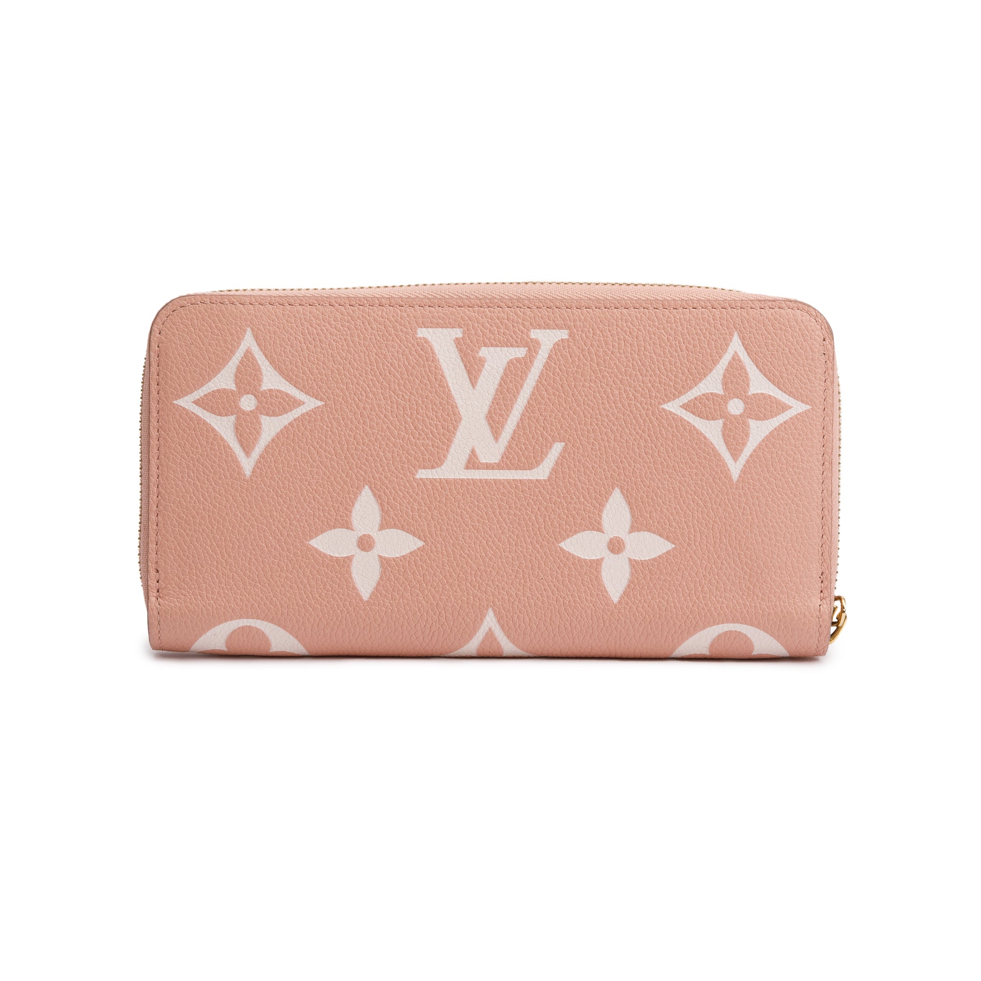 Louis Vuitton Pink Monogram Giant Bicolor Empreint Leather Zippy Wallet w/ Box