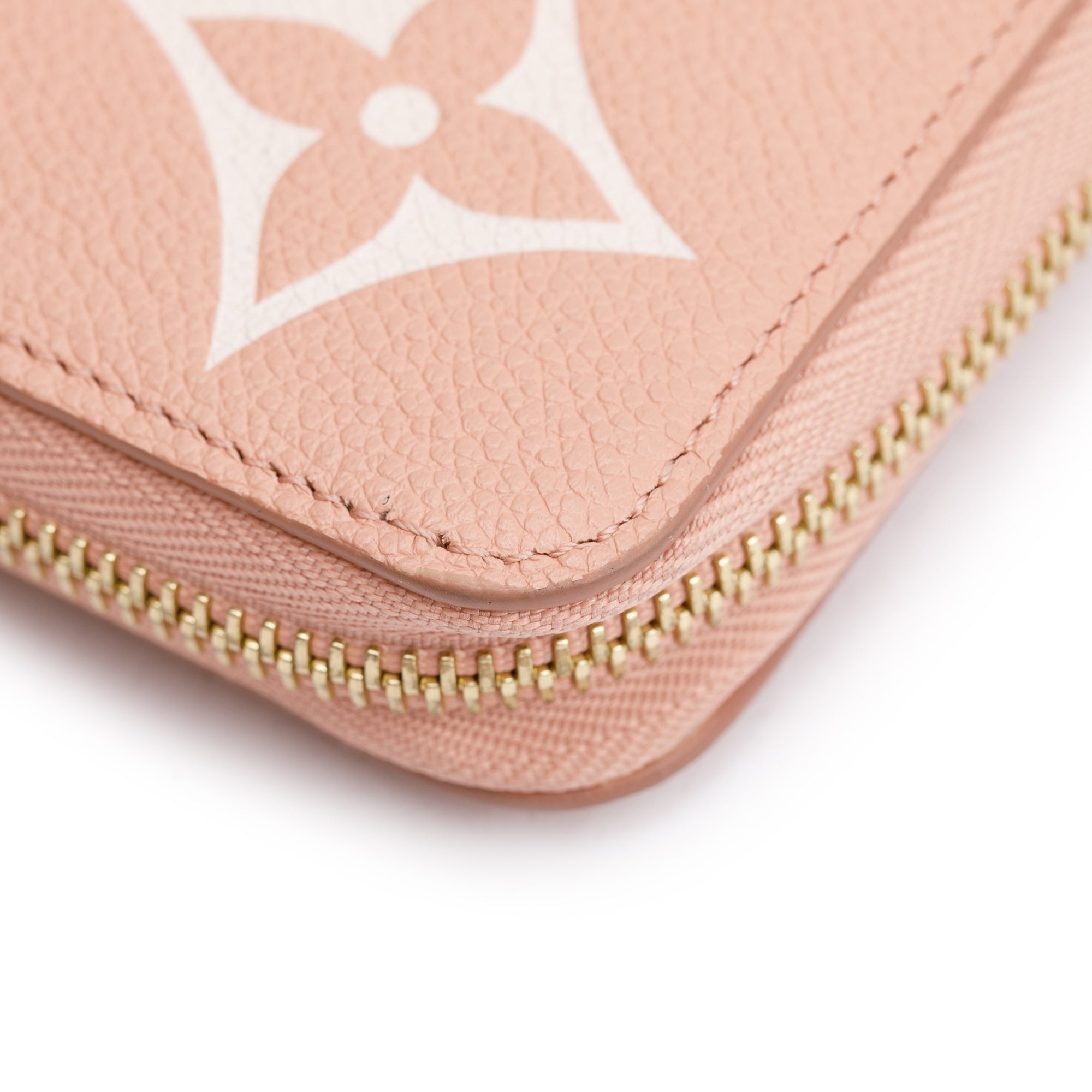 Louis Vuitton Pink Monogram Giant Bicolor Empreint Leather Zippy Wallet w/ Box