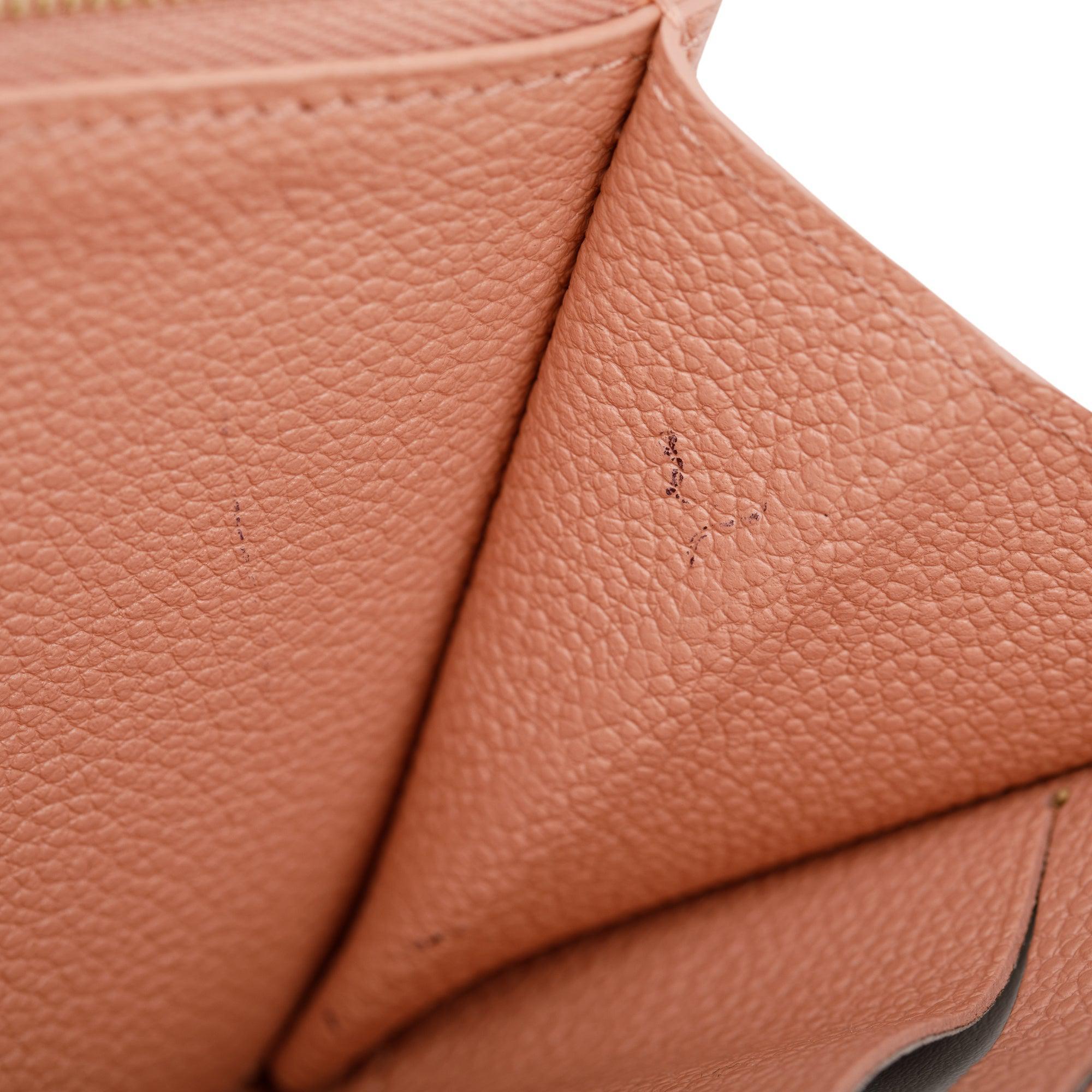 Louis Vuitton Pink Monogram Giant Bicolor Empreint Leather Zippy Wallet w/ Box