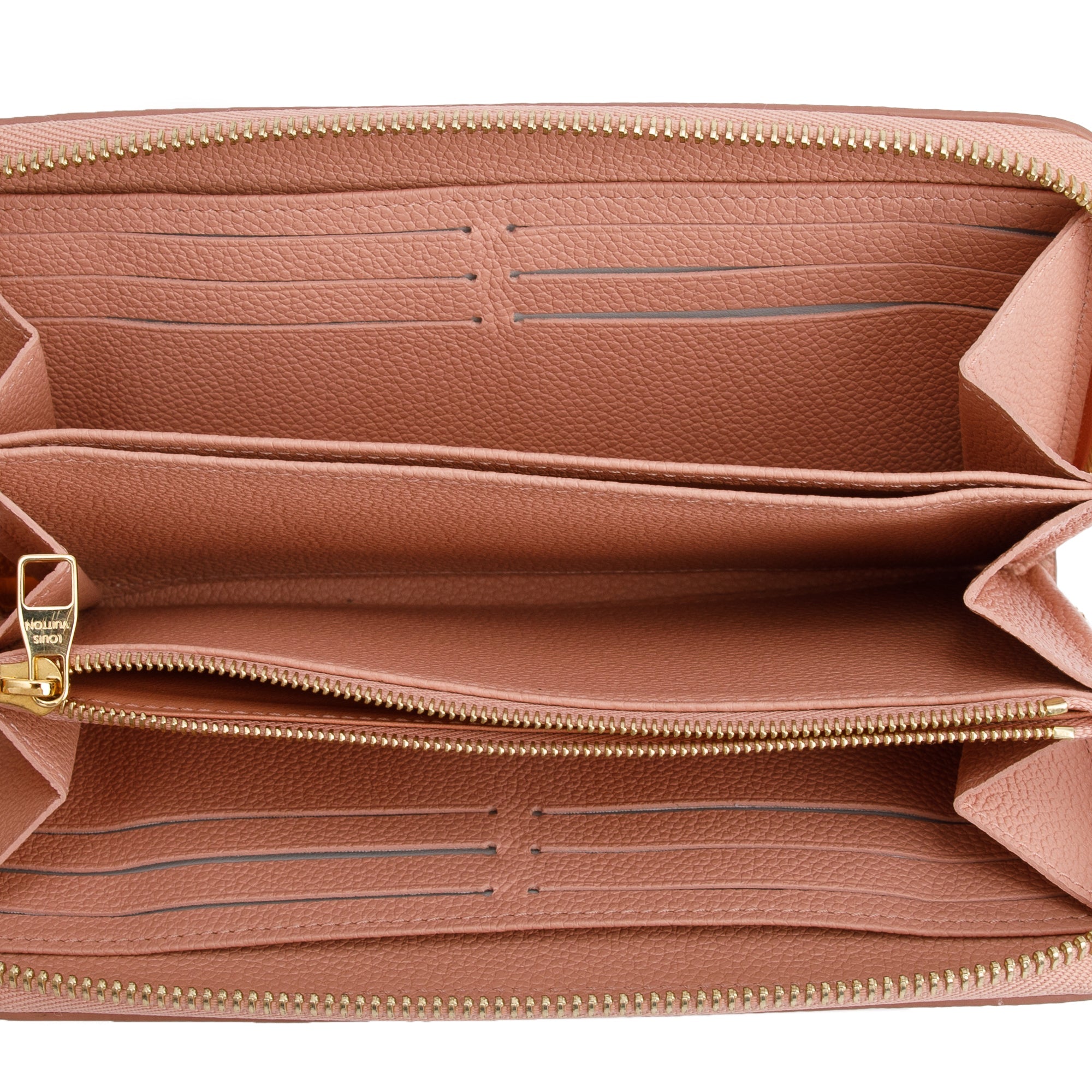 Louis Vuitton Pink Monogram Giant Bicolor Empreint Leather Zippy Wallet w/ Box