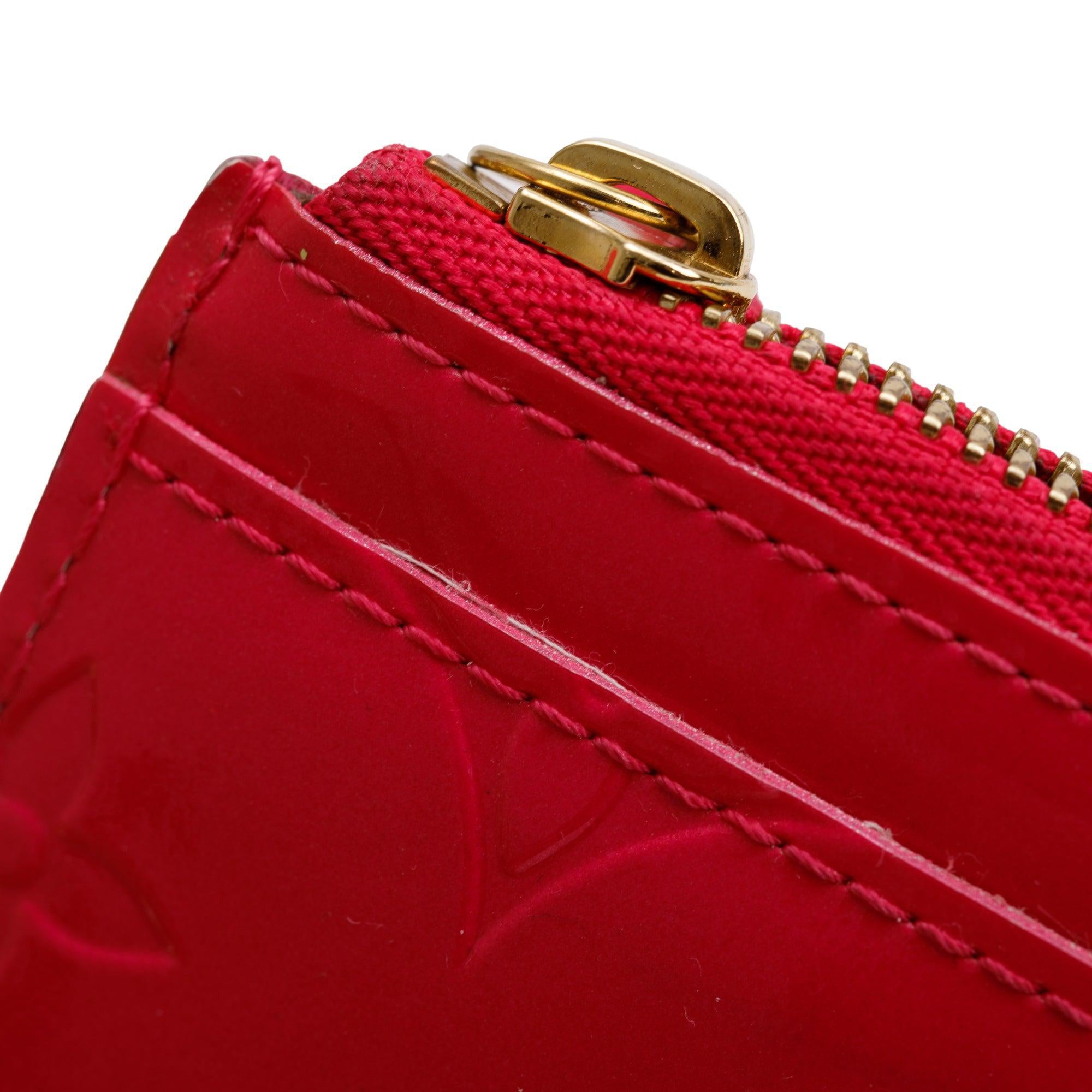 Louis Vuitton Pink Monogram Vernis Leather Key Pouch