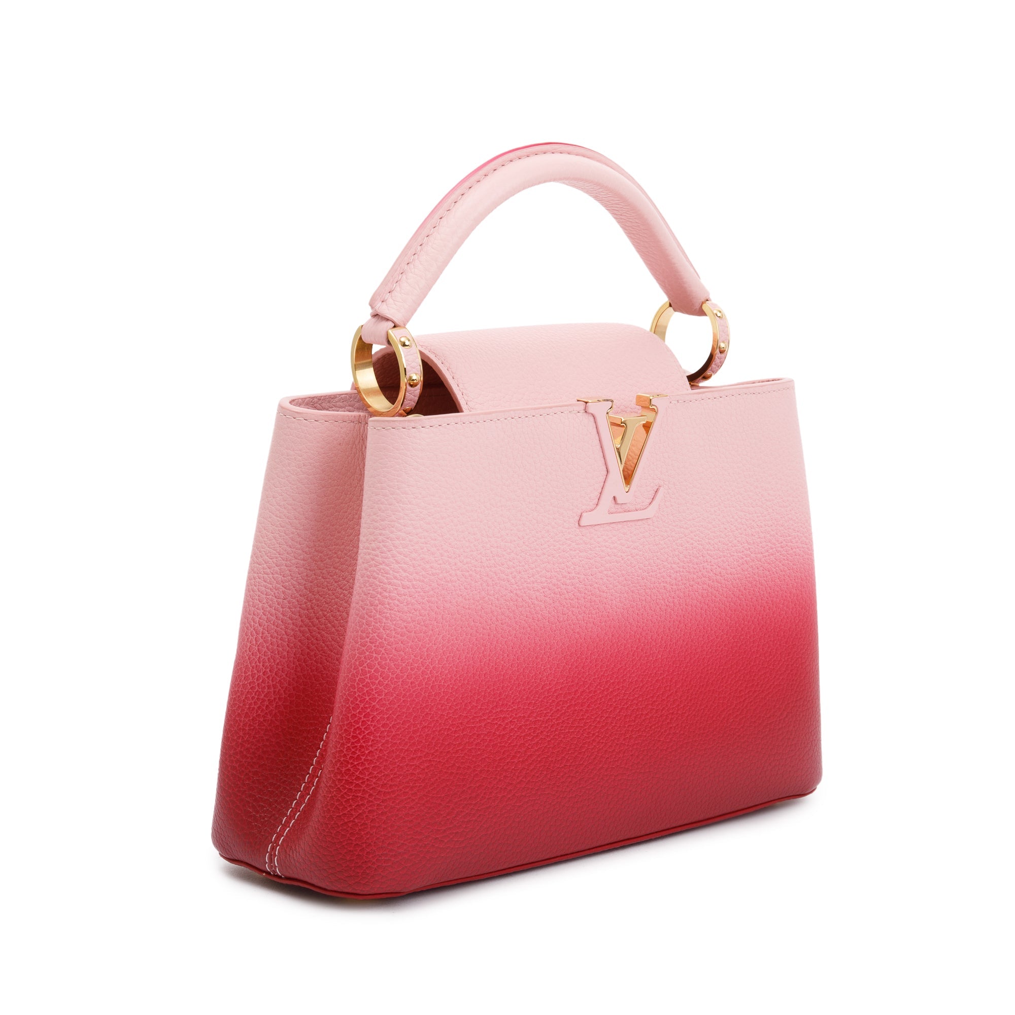 Louis Vuitton Pink Ombre Calfskin Leather Capucines BB w/ Strap