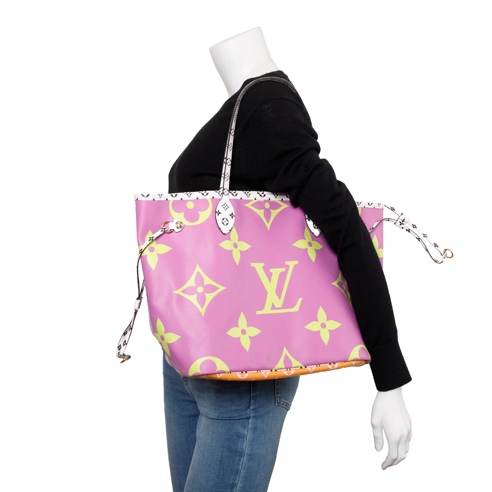 Louis Vuitton Pink/Lilac Monogram Giant Neverfull MM w/ Pouch