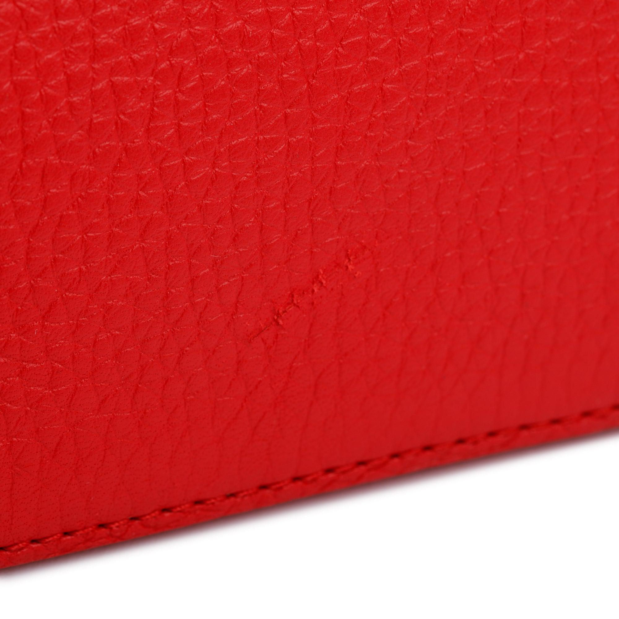Louis Vuitton Python Trimmed Red Taurillon Capucines MM w/ Box & Paper