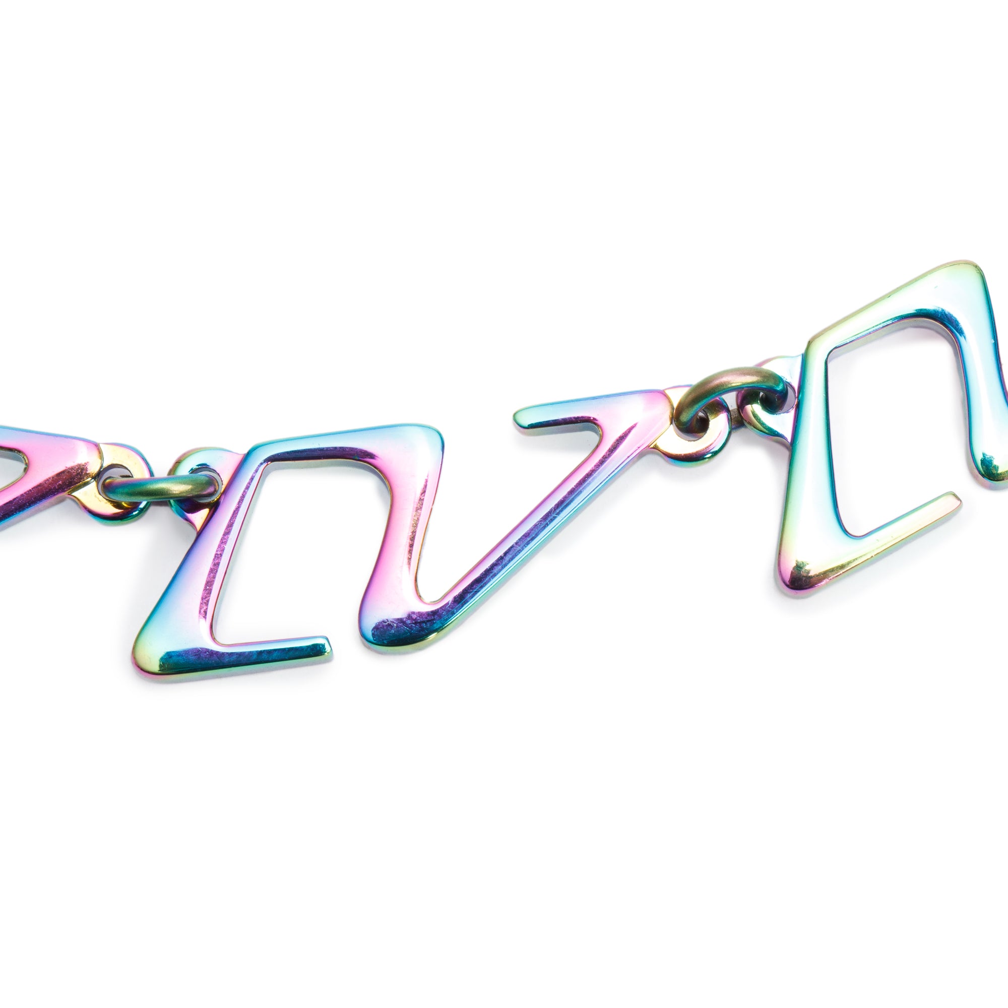 Louis Vuitton Rainbow Metal Chain Necklace w/ Box