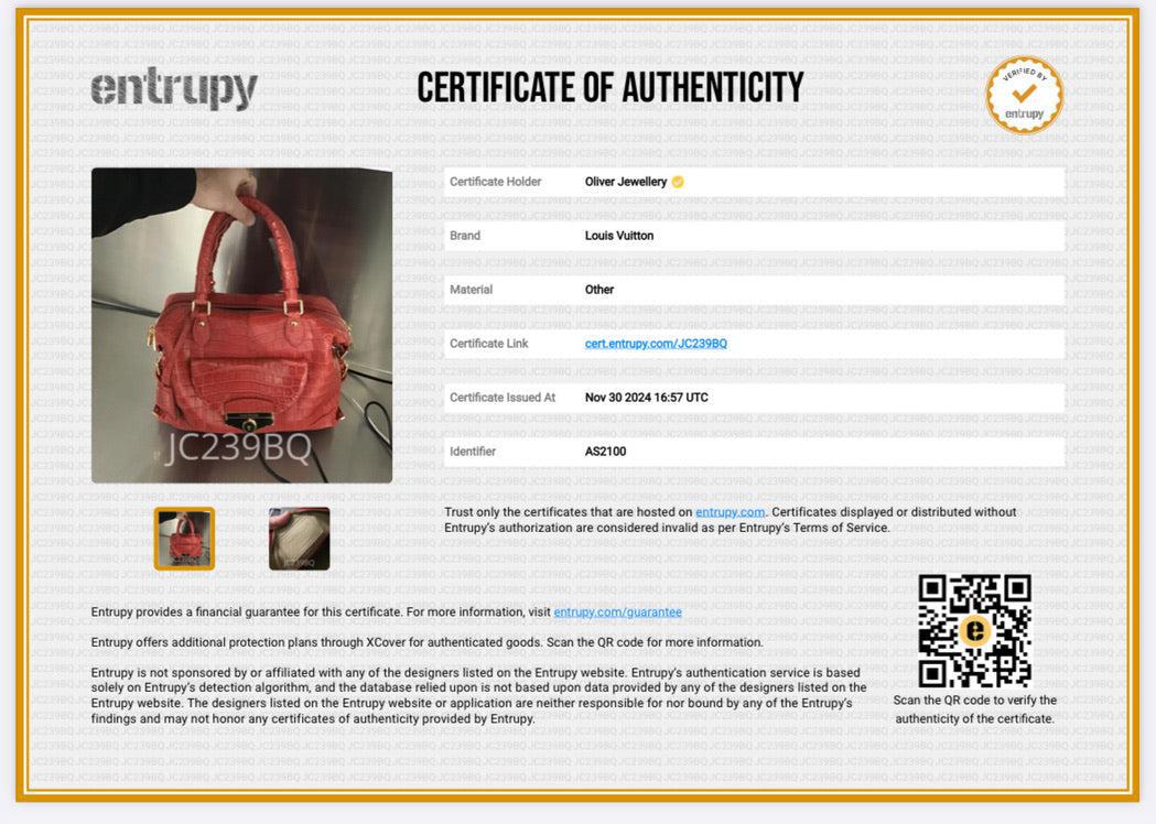 Louis Vuitton Red Crocodile Berkeley Bag