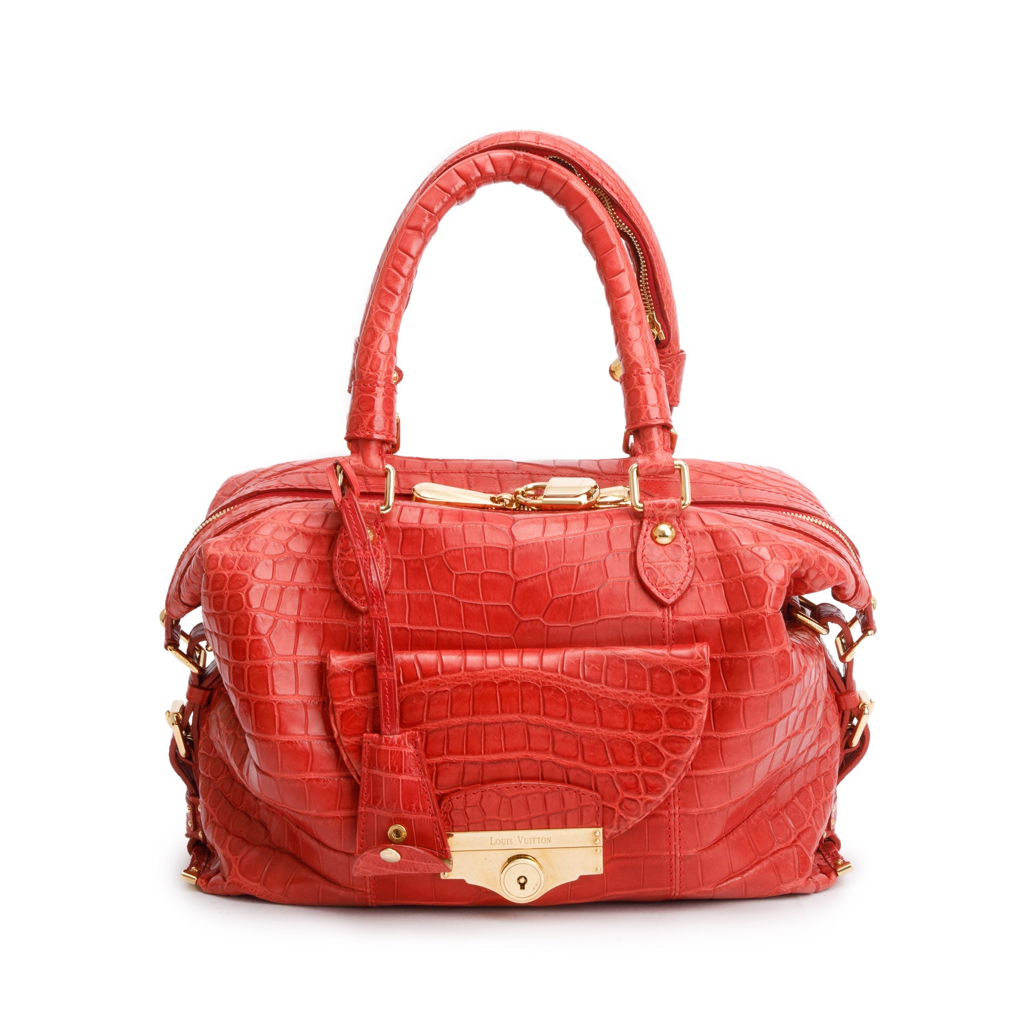 Louis Vuitton Red Crocodile Berkeley Bag