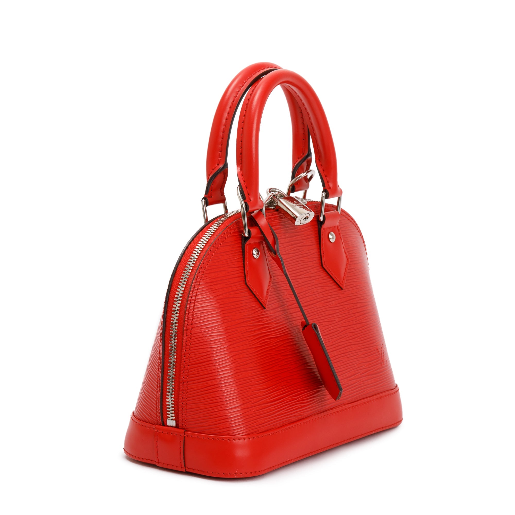 Louis Vuitton Red Epi Leather Alma BB w/ Strap