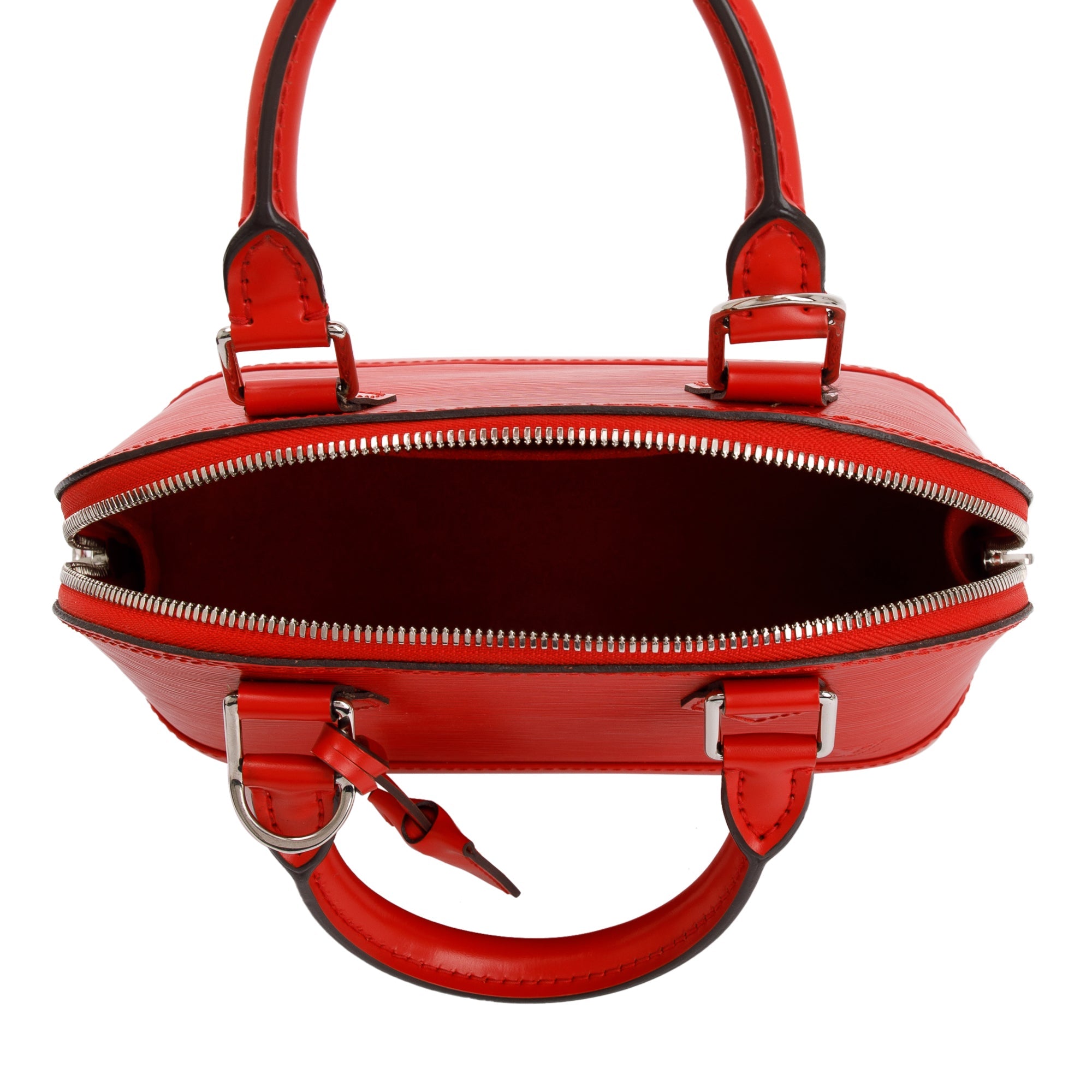 Louis Vuitton Red Epi Leather Alma BB w/ Strap