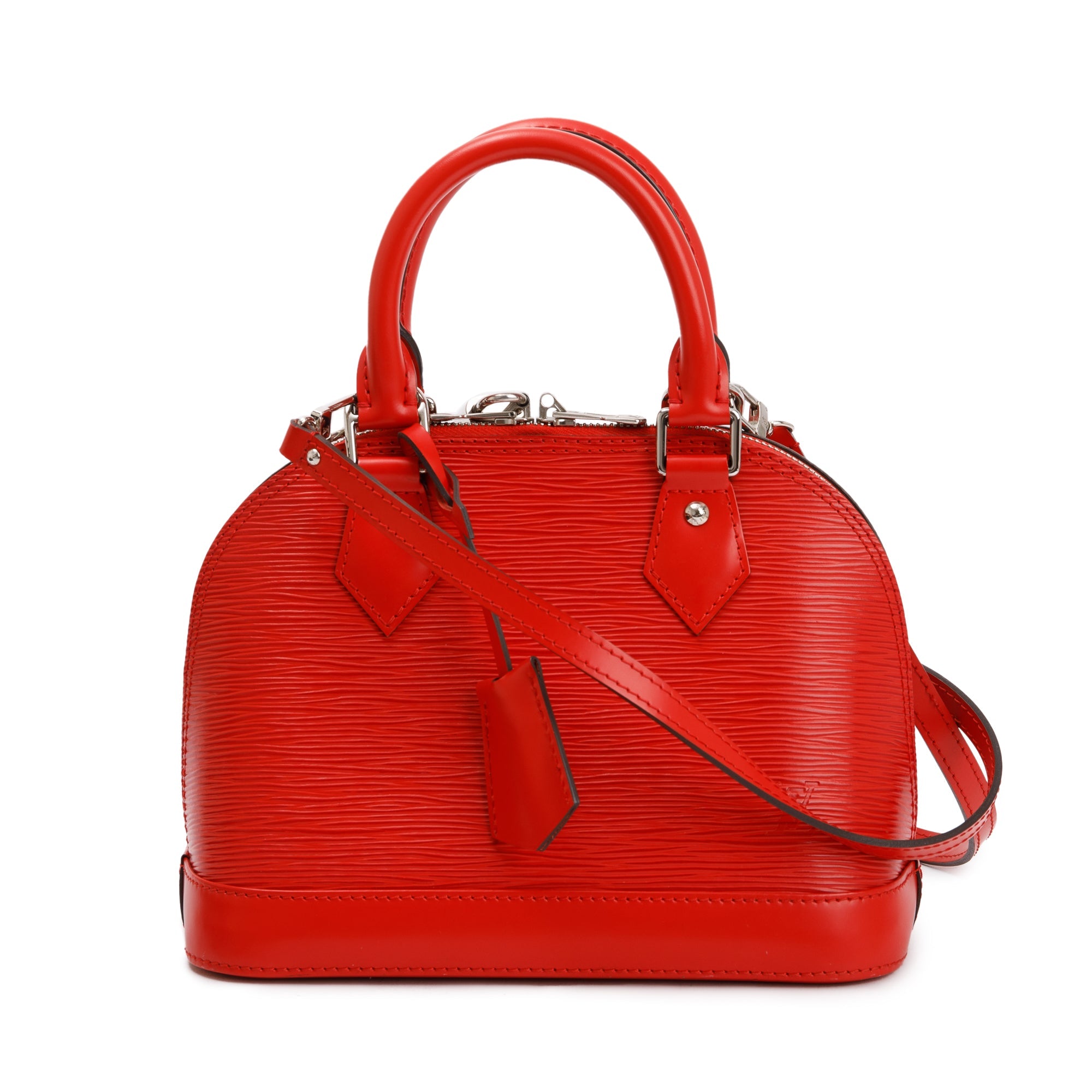 Louis Vuitton Red Epi Leather Alma BB w/ Strap