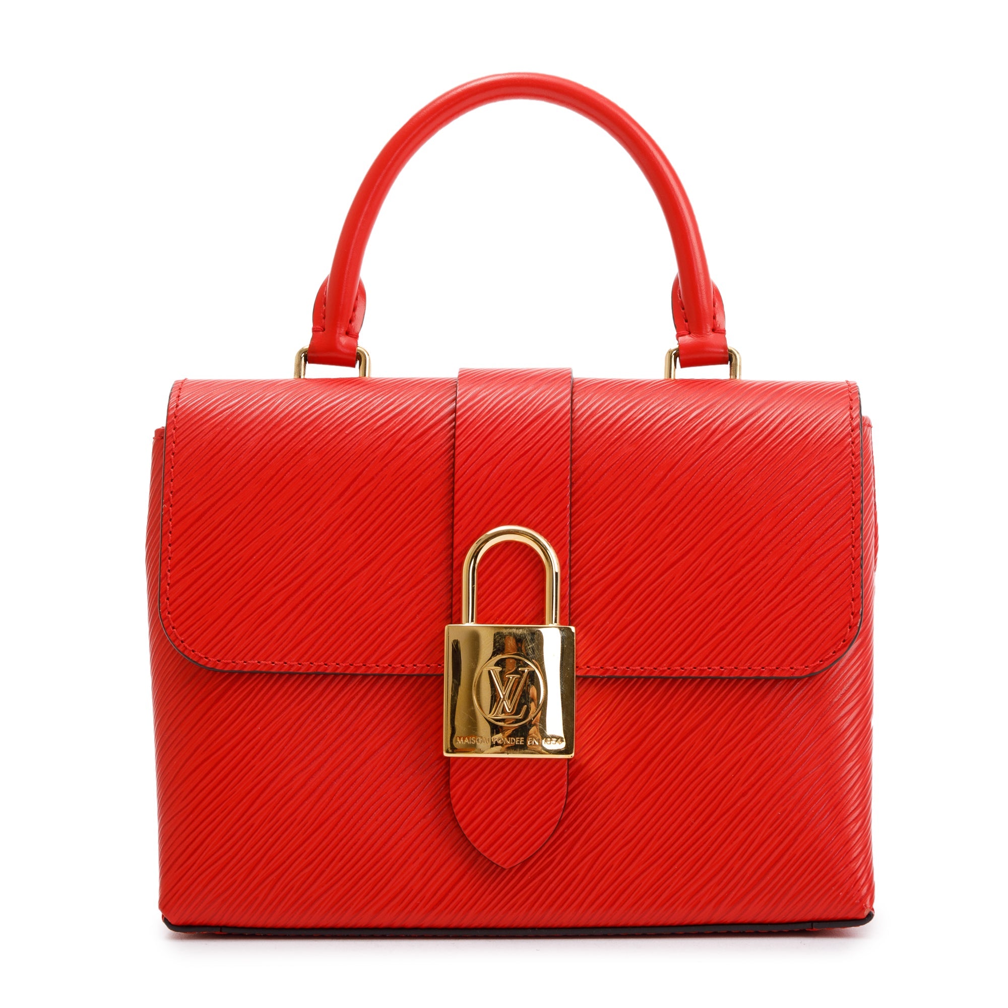 Louis Vuitton Red Epi Leather Locky BB w/ Strap & Box