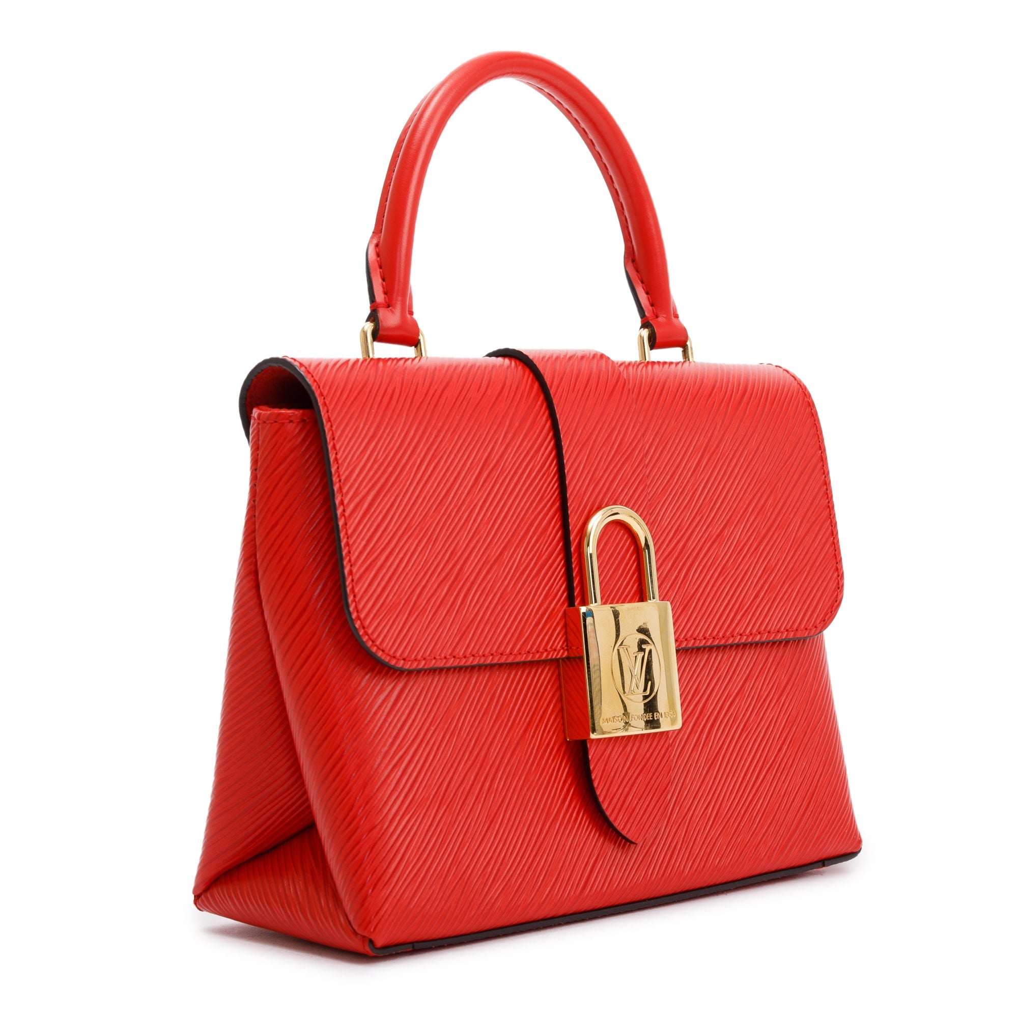 Louis Vuitton Red Epi Leather Locky BB w/ Strap & Box