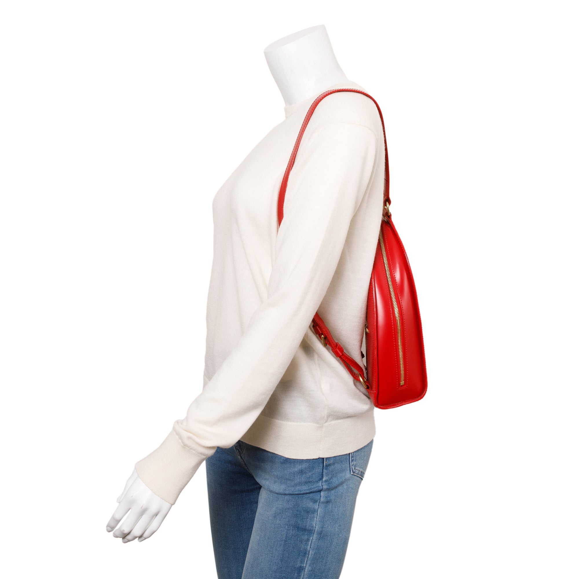 Louis Vuitton Red Epi Leather Mabillon Backpack