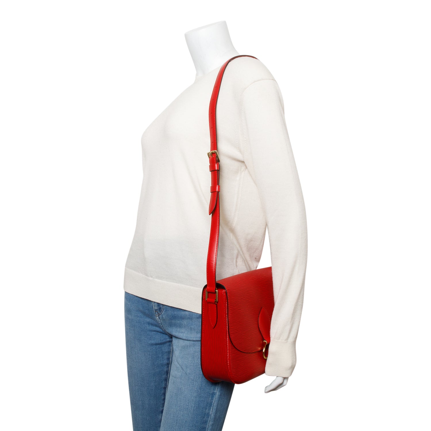 Louis Vuitton Red Epi Leather Saint Cloud GM