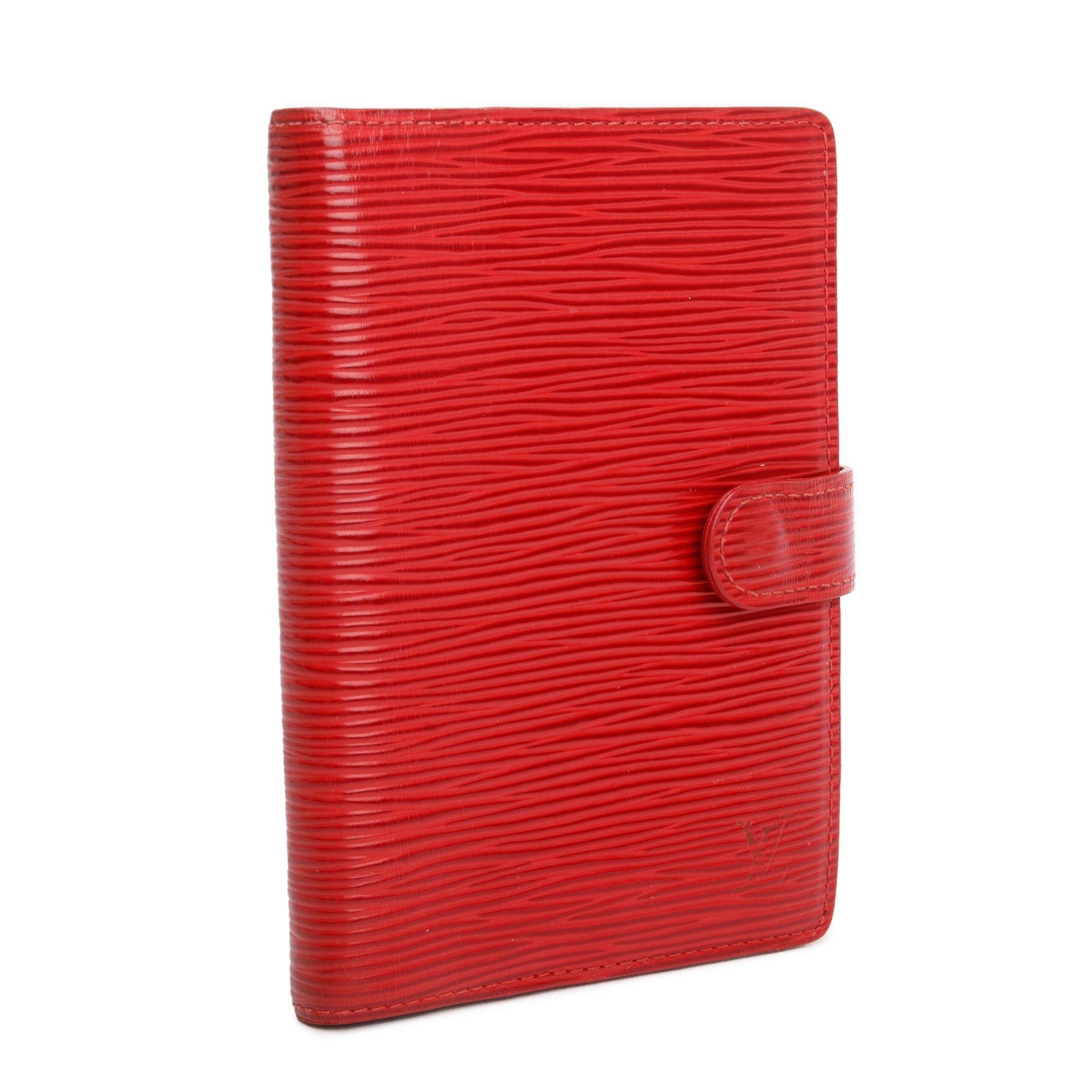 Louis Vuitton Red Epi Leather Small Ring Agenda Cover