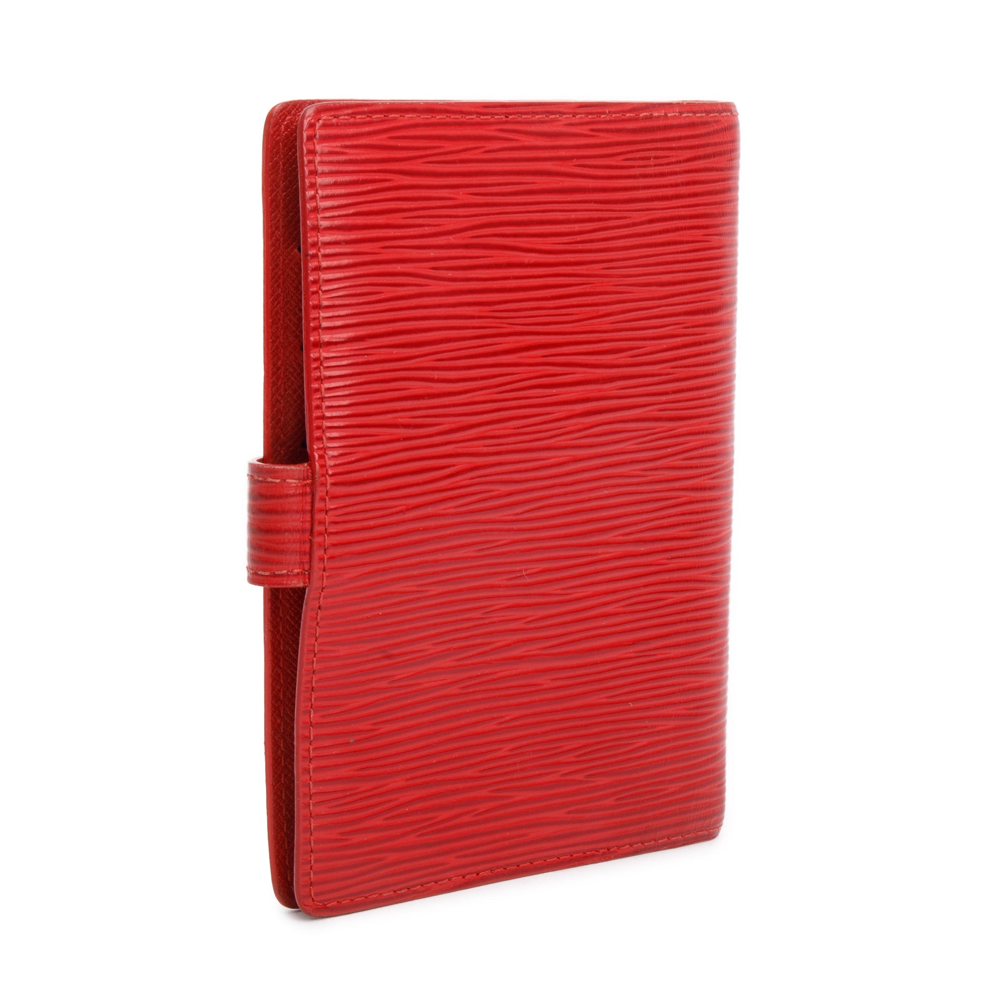 Louis Vuitton Red Epi Leather Small Ring Agenda Cover