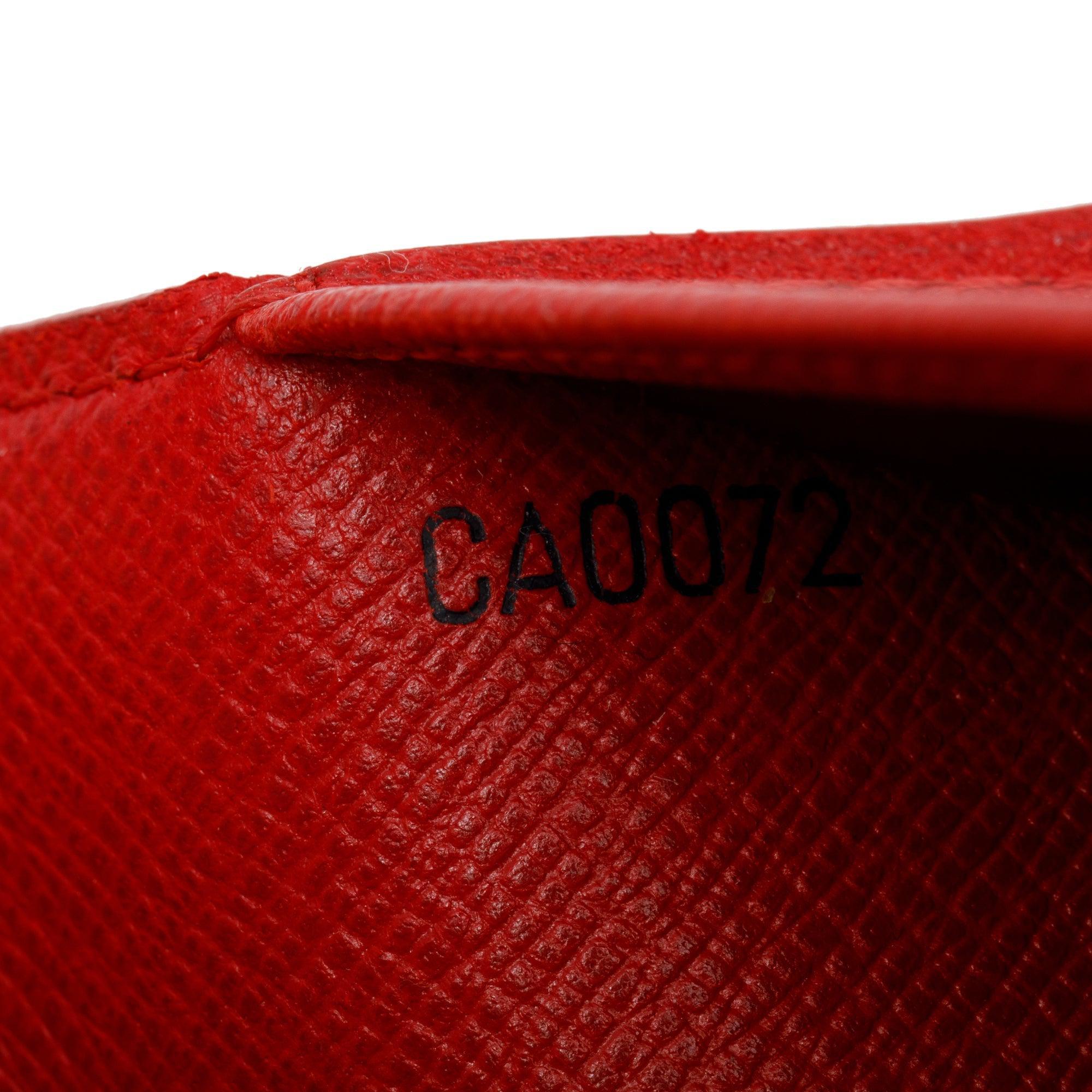 Louis Vuitton Red Epi Leather Small Ring Agenda Cover