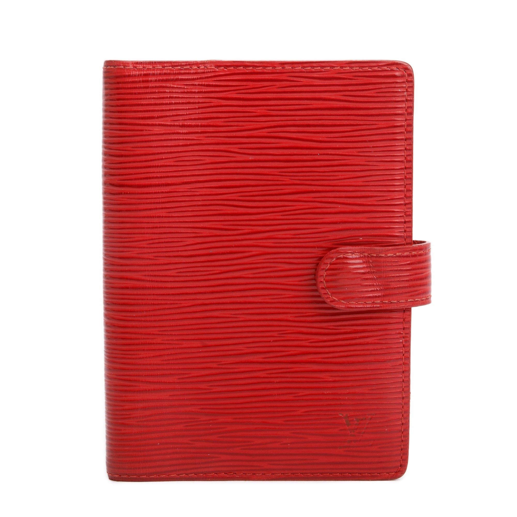 Louis Vuitton Red Epi Leather Small Ring Agenda Cover