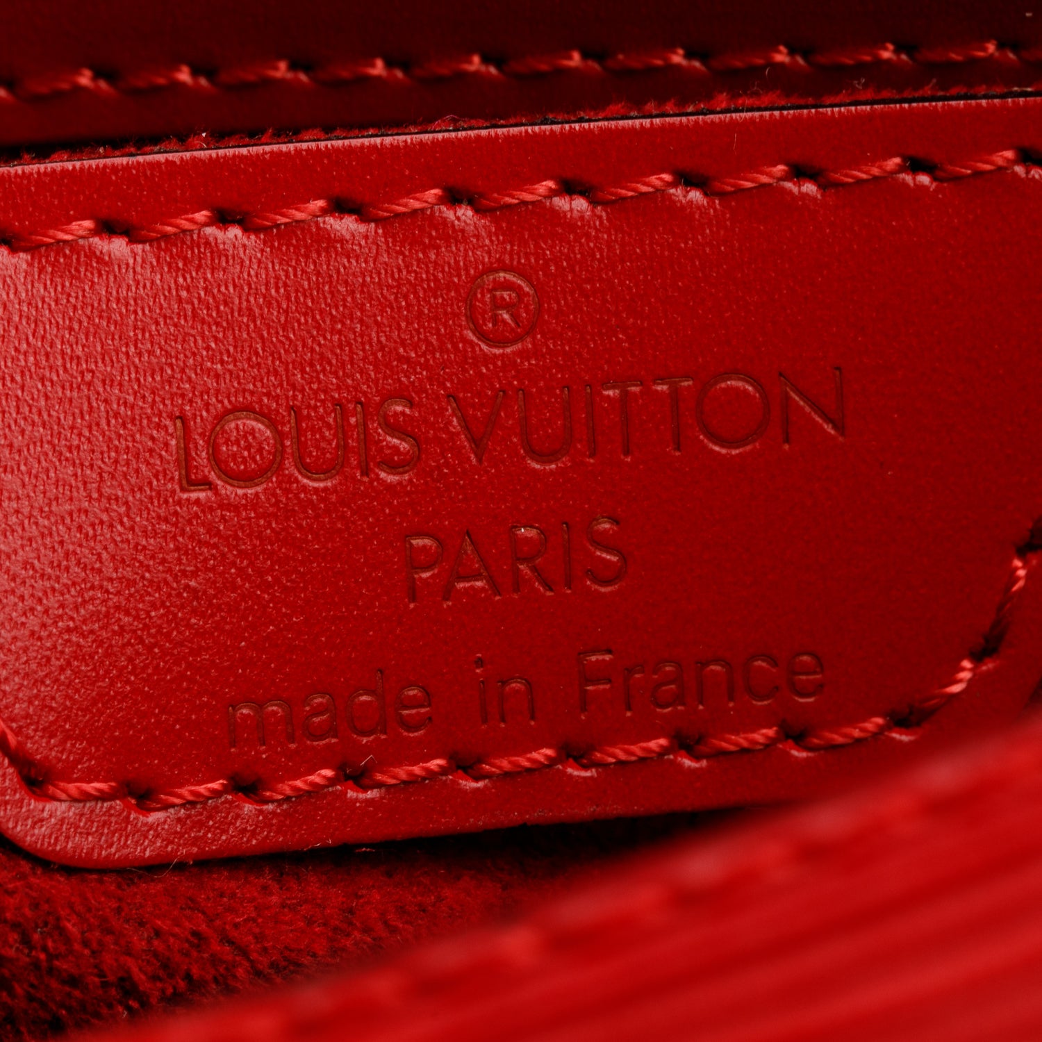 Louis Vuitton Red Epi Leather Soufflot Bag