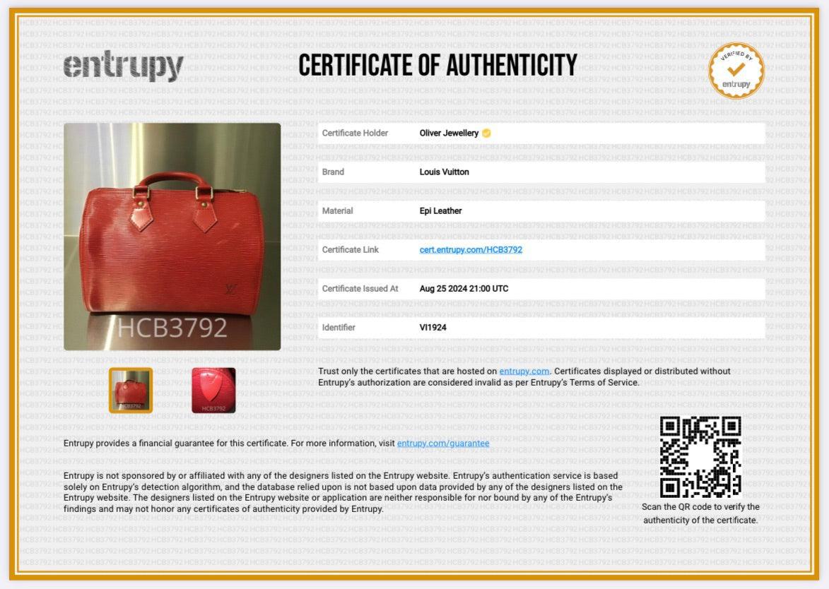 Louis Vuitton Red Epi Leather Speedy 25